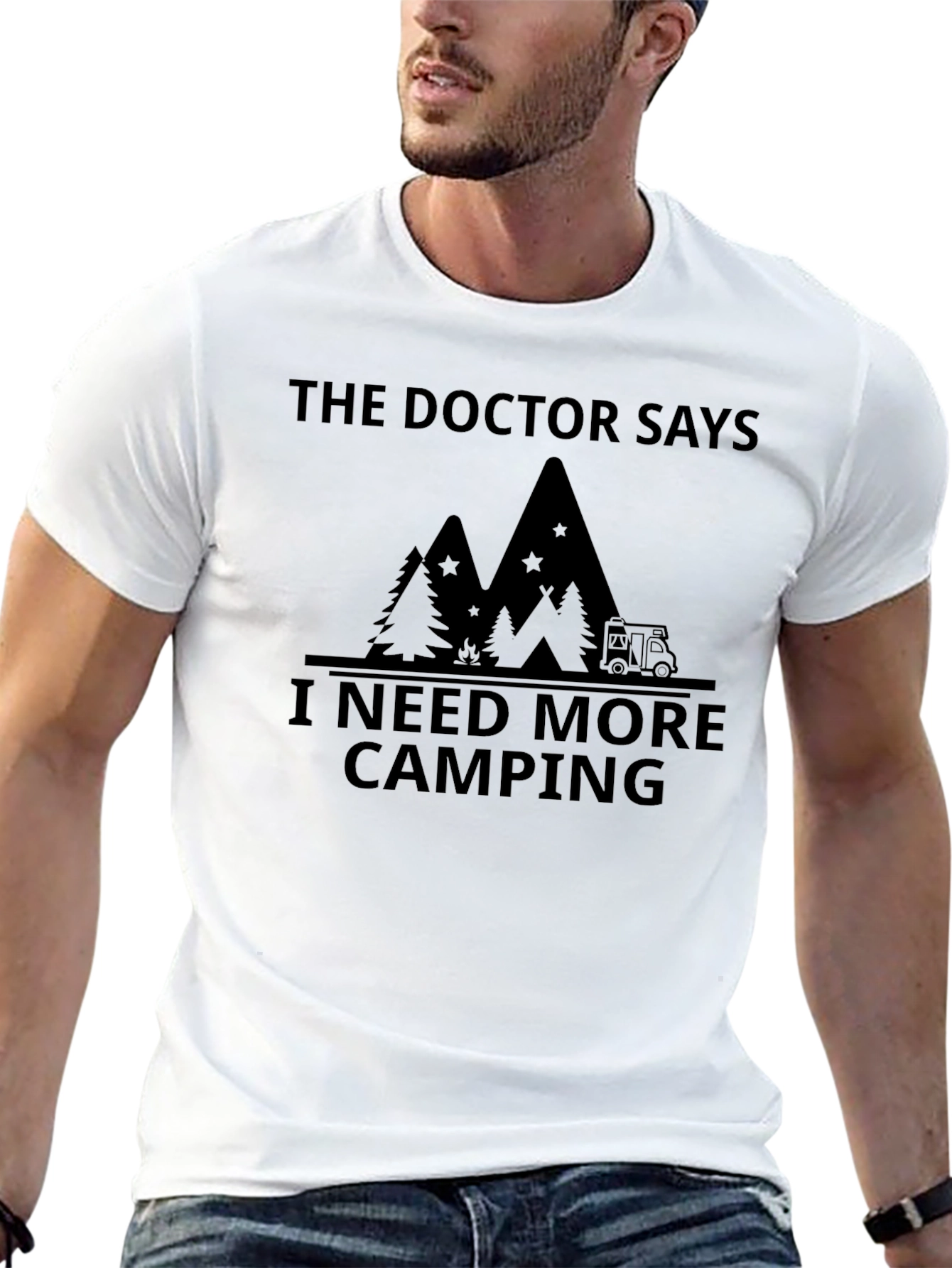 Black Camping T-Shirt - The Doctor Says I Need More Camping view 13