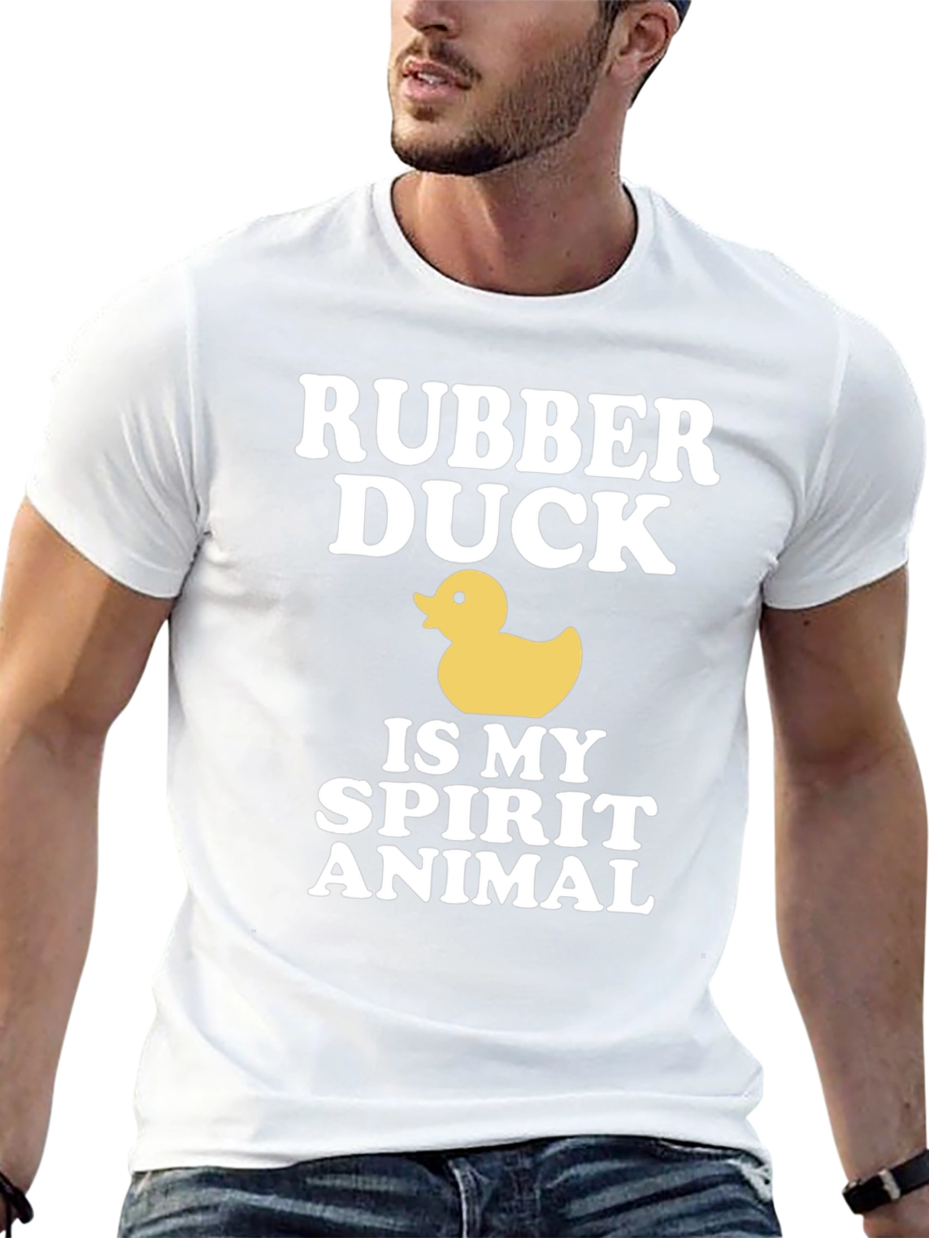 Black Rubber Duck Spirit Animal Graphic T-Shirt view 13