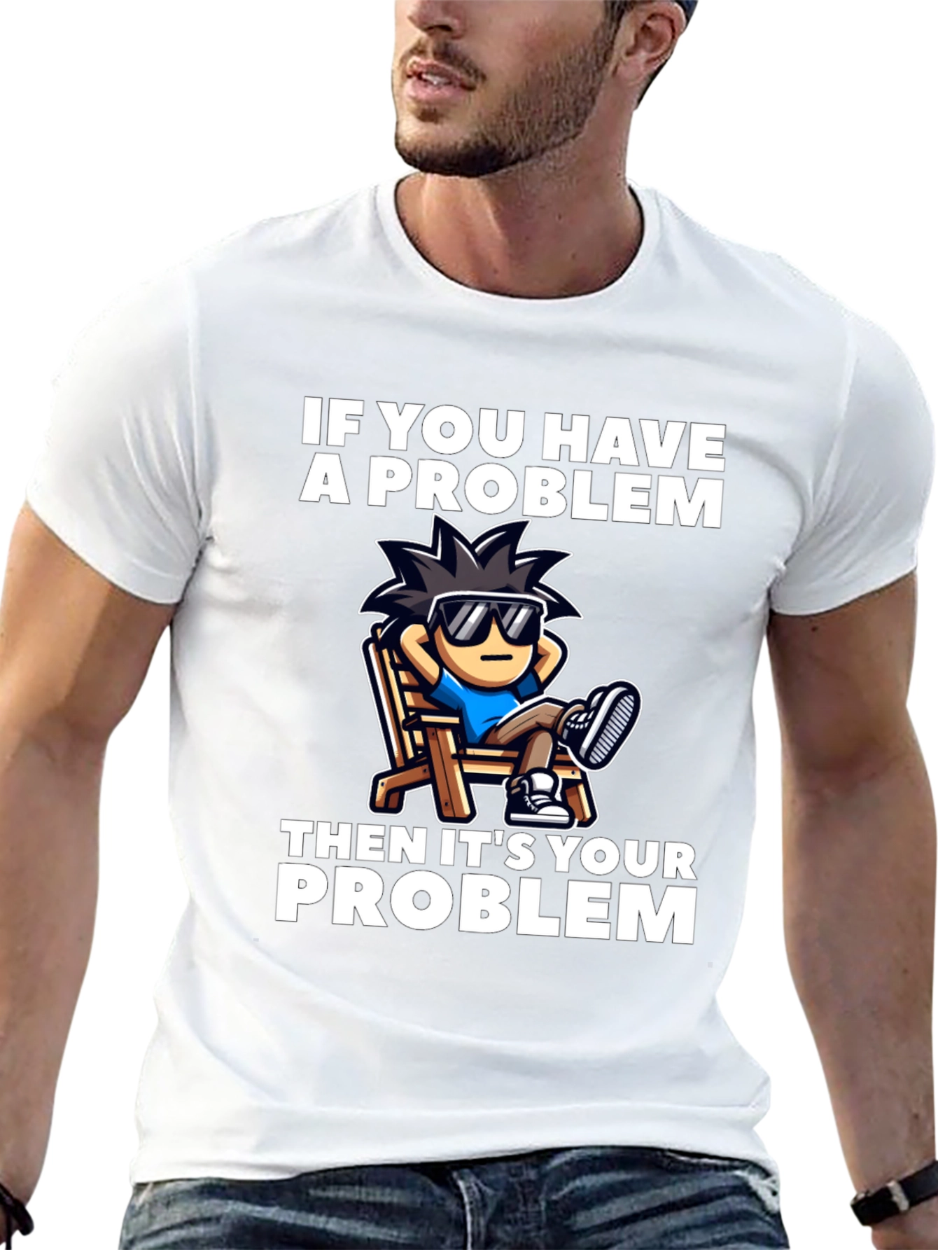 Black Chill Cartoon Graphic T-Shirt - Relaxed Vibes view 13