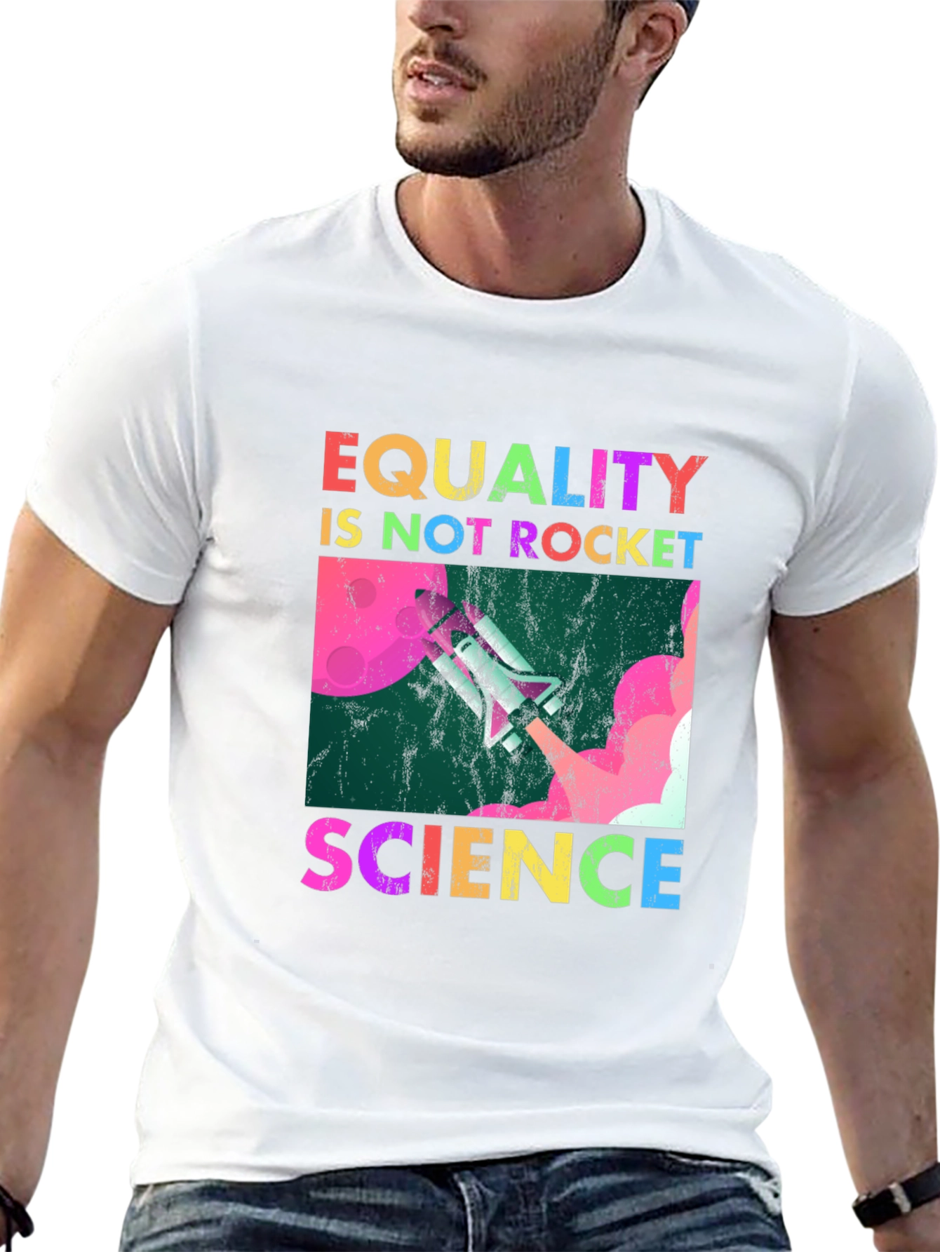 Black Equality is Not Rocket Science T-Shirt view 13