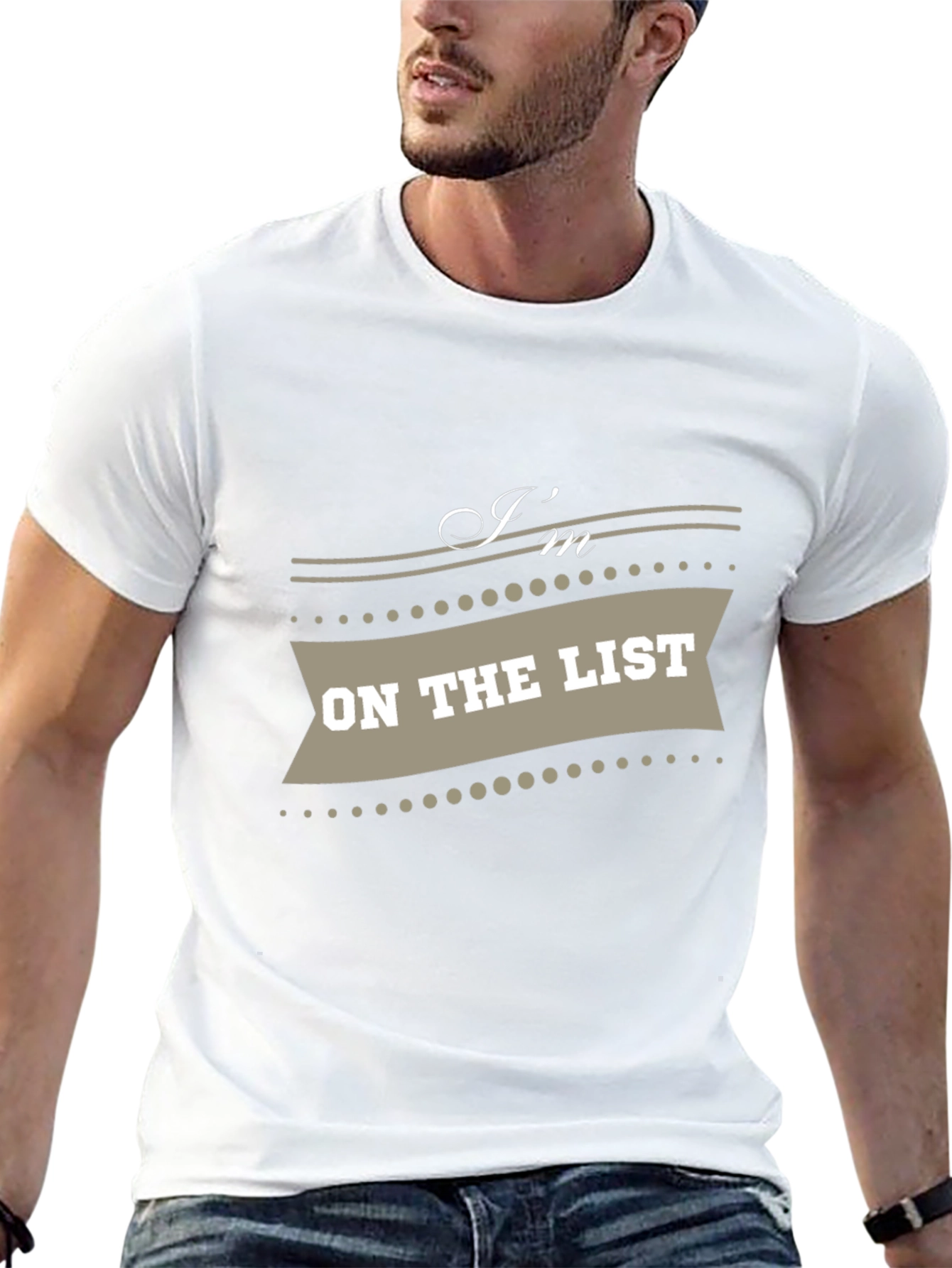Black I'm on the List Graphic Tee - Trendy Casual Wear view 13