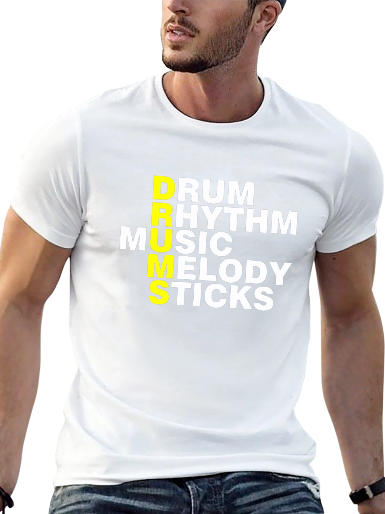 Black Drum Music Sticks T-Shirt - Musician Tee view 13