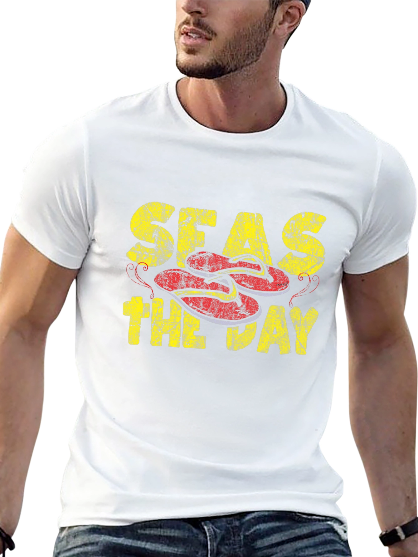 Seas The Day Black Graphic T-Shirt - 13