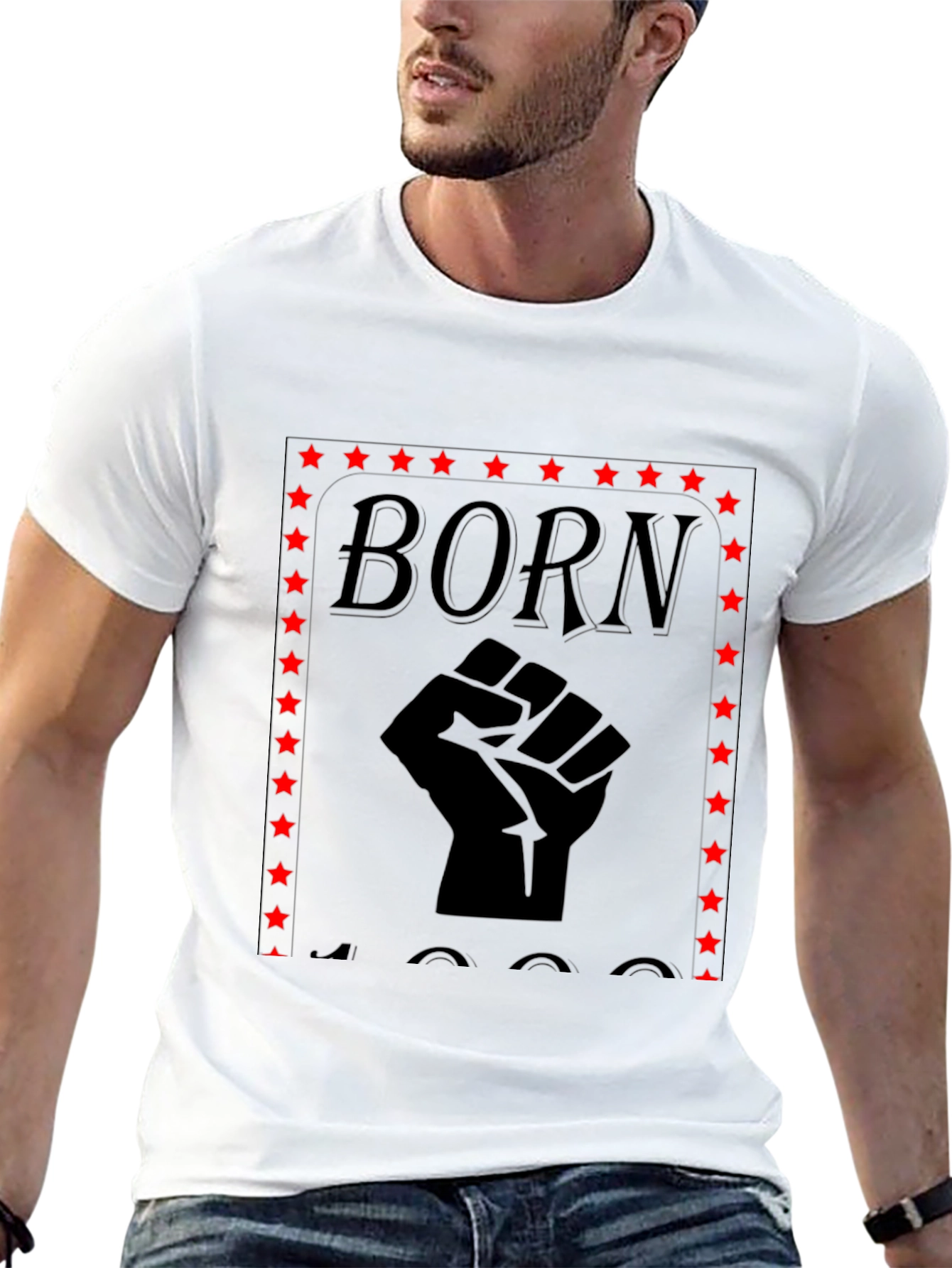 Black Born in 1900s Fist Graphic Tee view 13