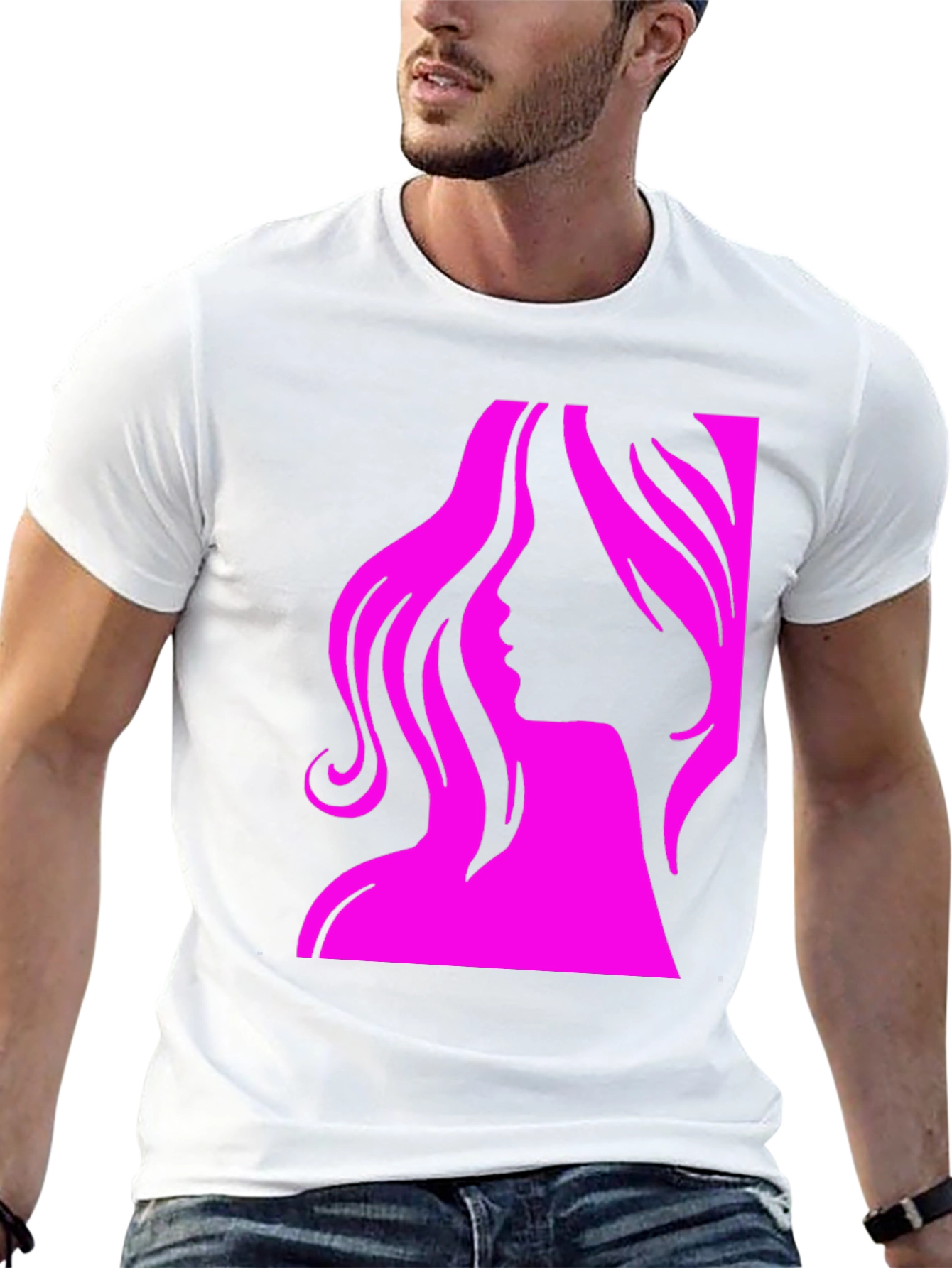 Woman Silhouette Graphic Tee - Stylish Black T-Shirt - 13