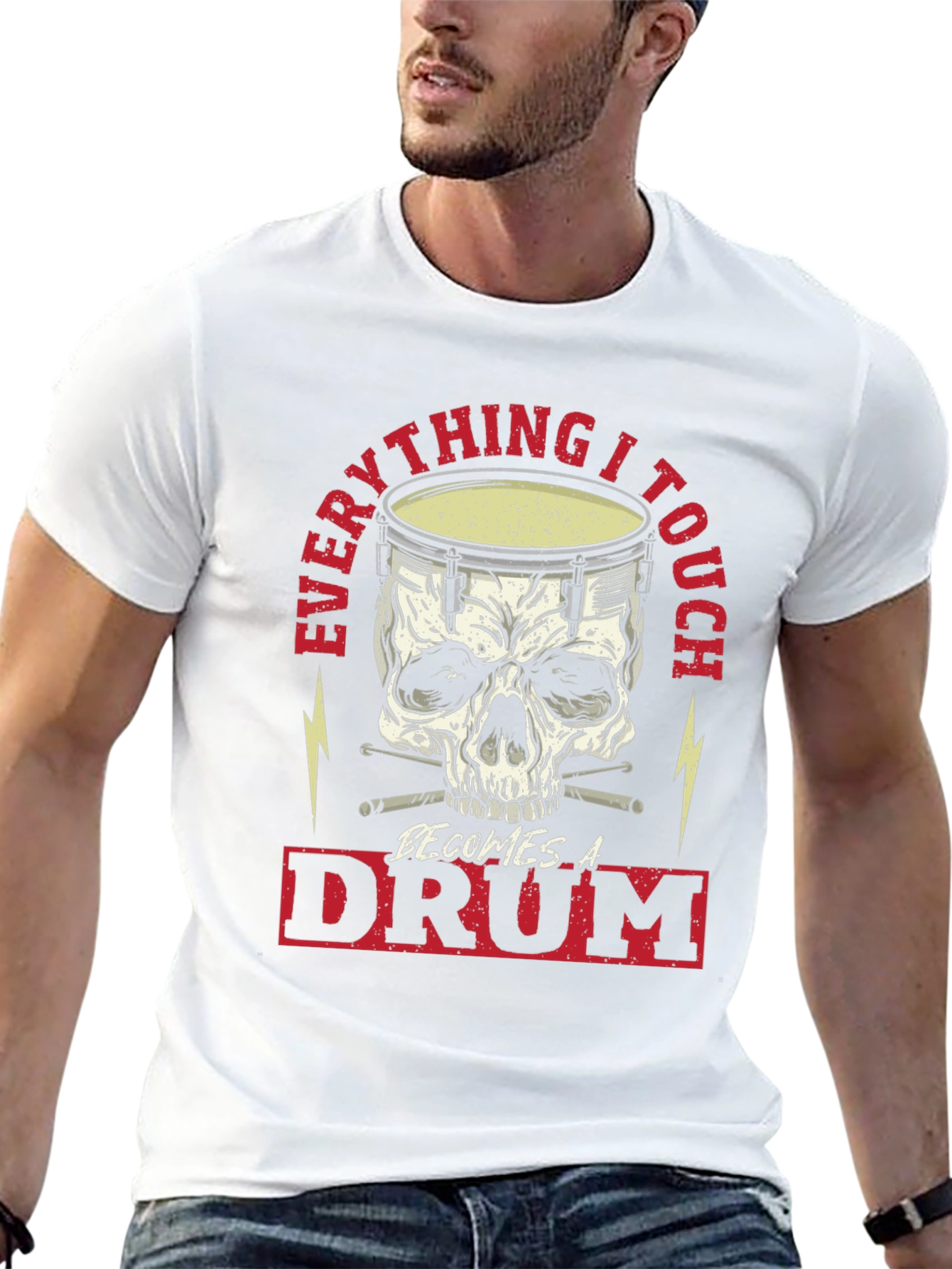 Black Everything I Touch Becomes A Drum T-Shirt view 13