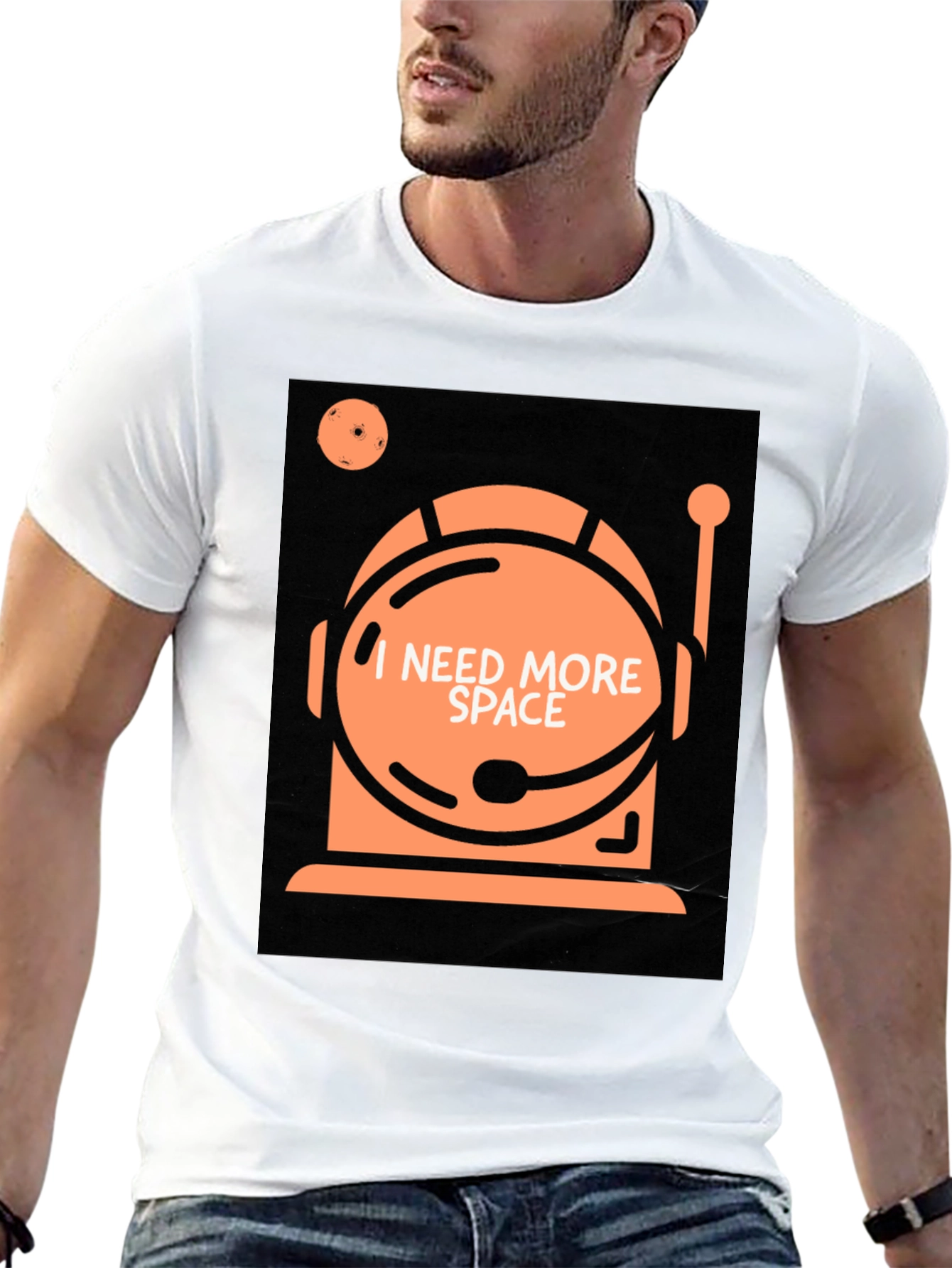 Black I Need More Space T-Shirt - Astronaut Graphic Tee view 13