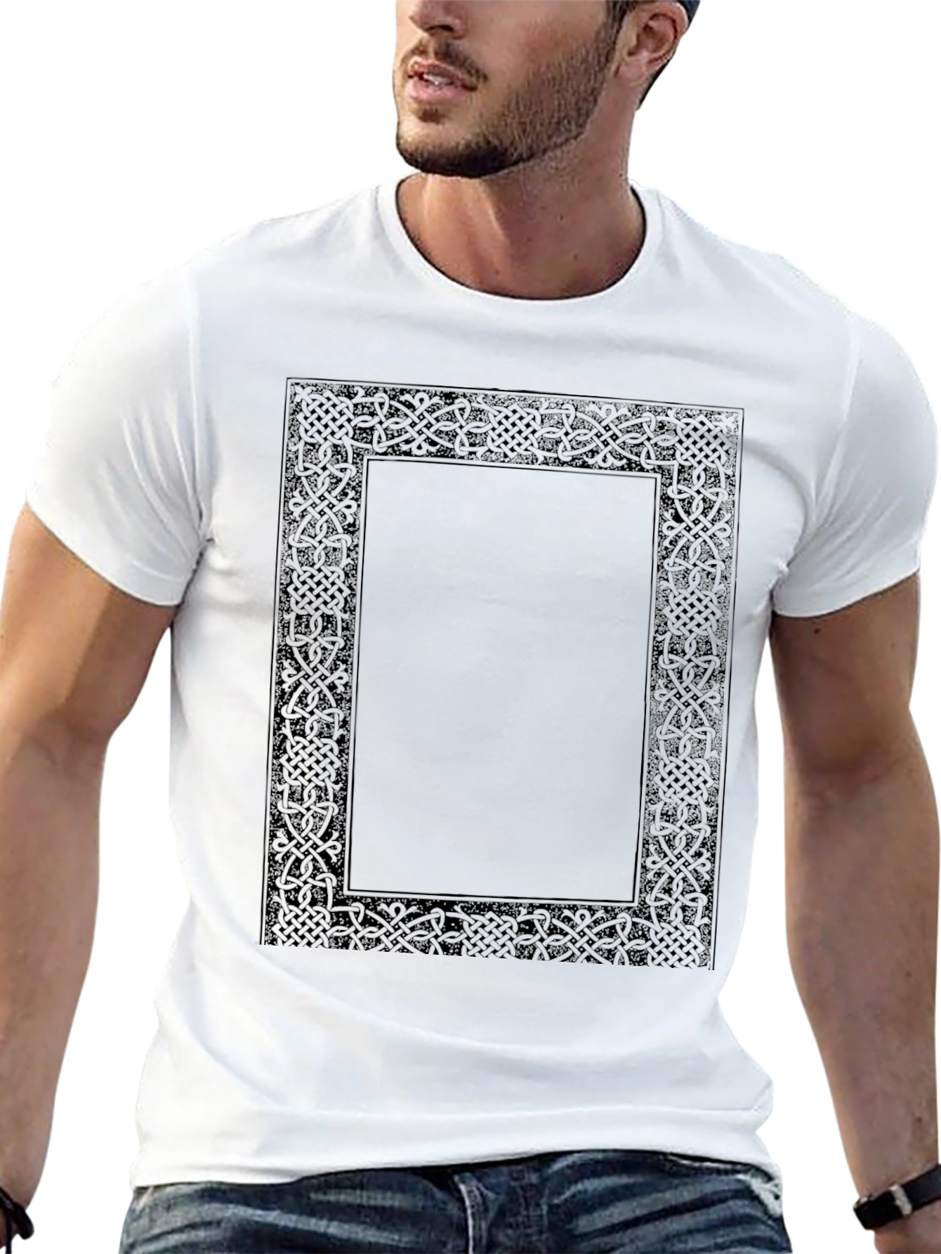 Black Celtic Knot Framed Graphic T-Shirt view 13
