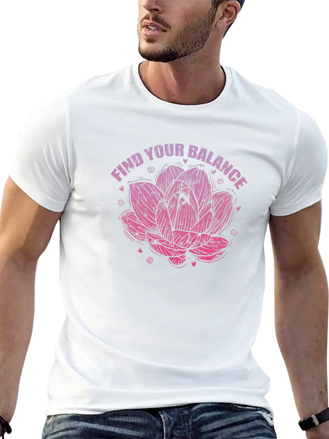 Black Find Your Balance Lotus T-Shirt view 13