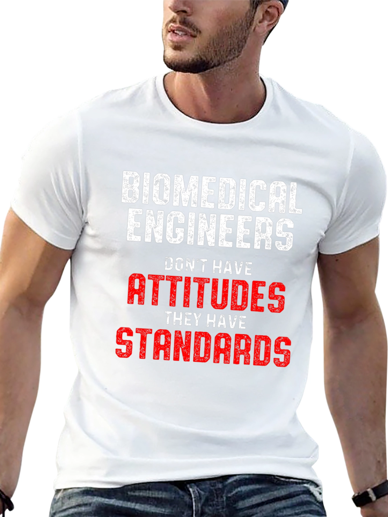 Black Biomedical Engineer Attitudes Standards T-Shirt view 13