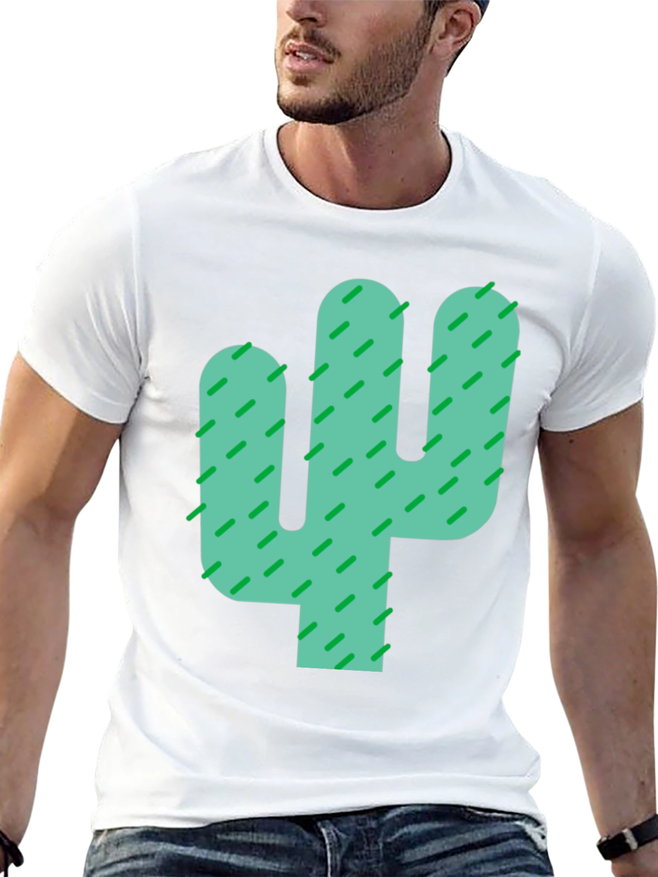 Black Cactus Graphic Black Tee - Stylish Desert Vibes view 13