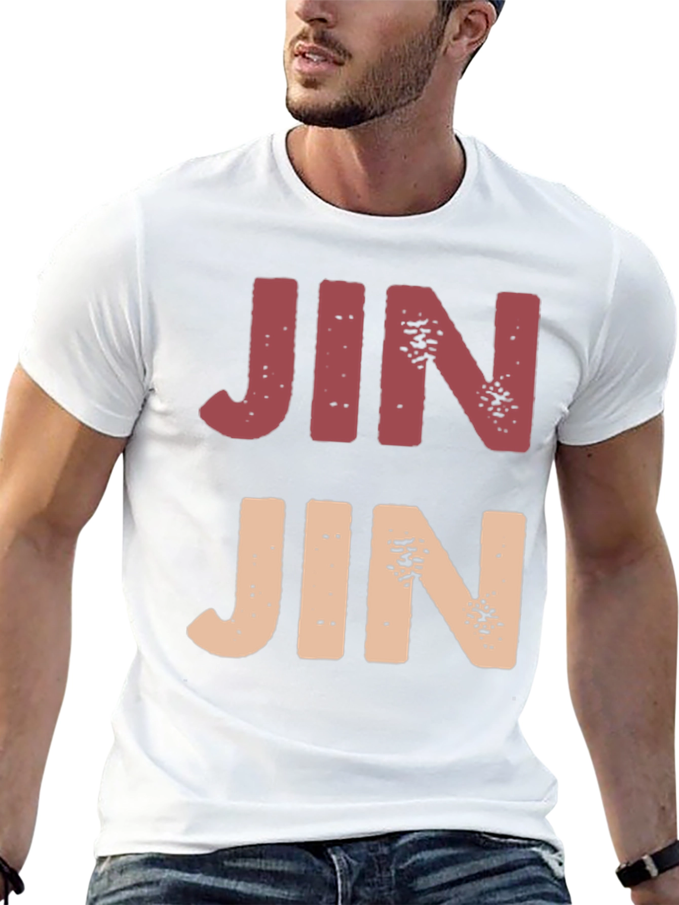 Black Retro Style JIN Graphic Tee view 13