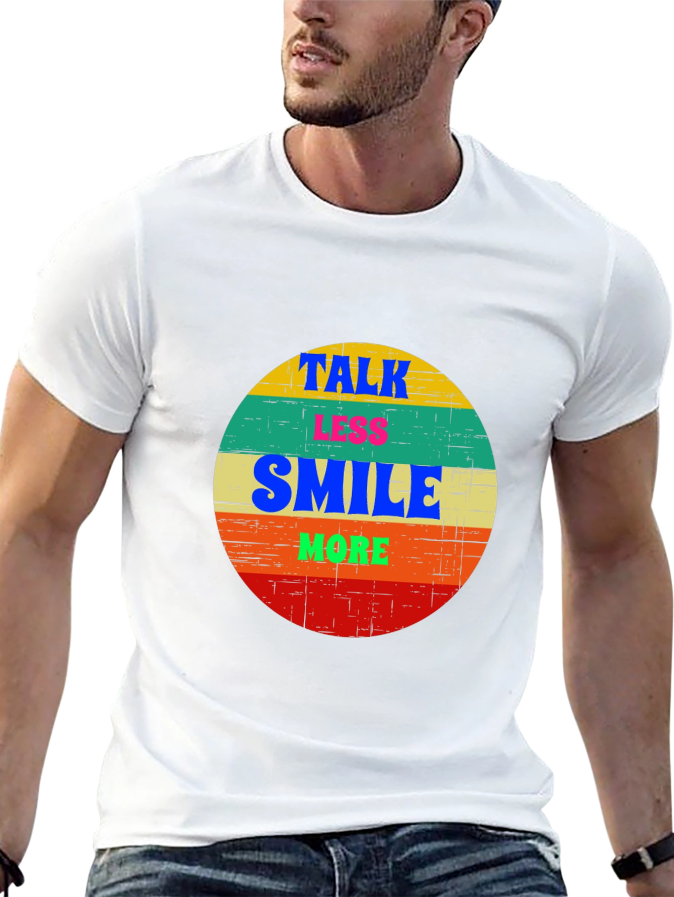 Black Talk Less Smile More Graphic Tee view 13