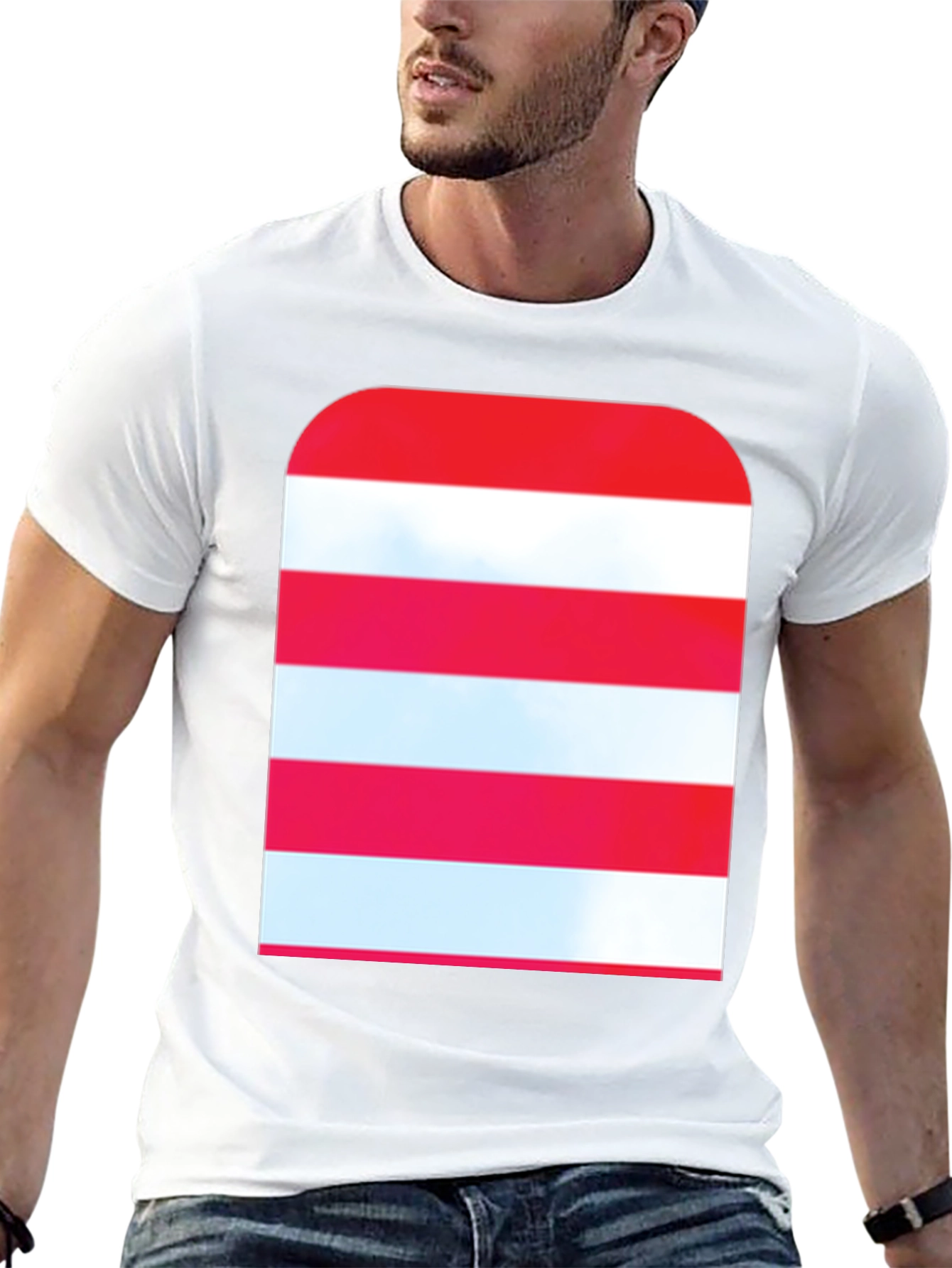 Striped Graphic Tee - Modern Casual Style - 13