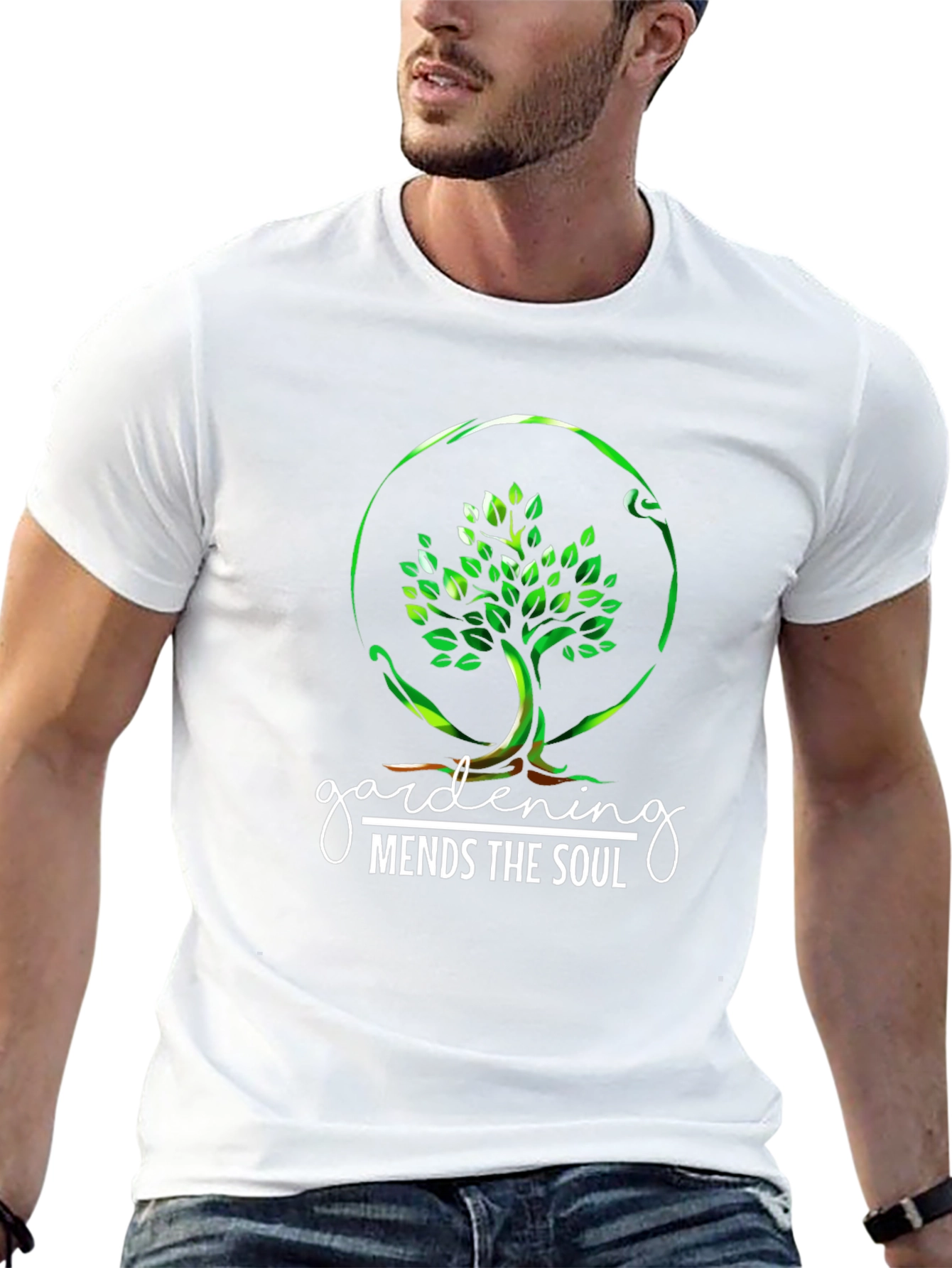 Black Gardening Mends the Soul Graphic Tee - Black view 13