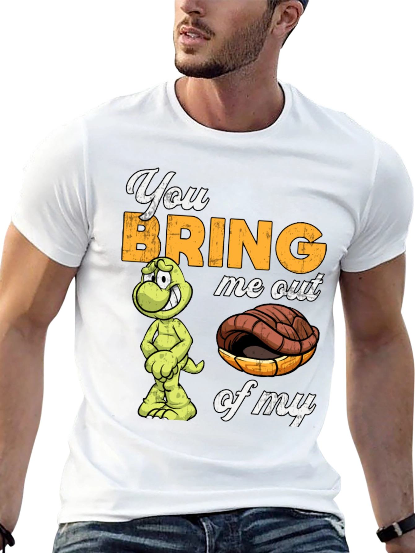 Black Funny Turtle Graphic Tee: You Bring Me Out of My Shell view 13