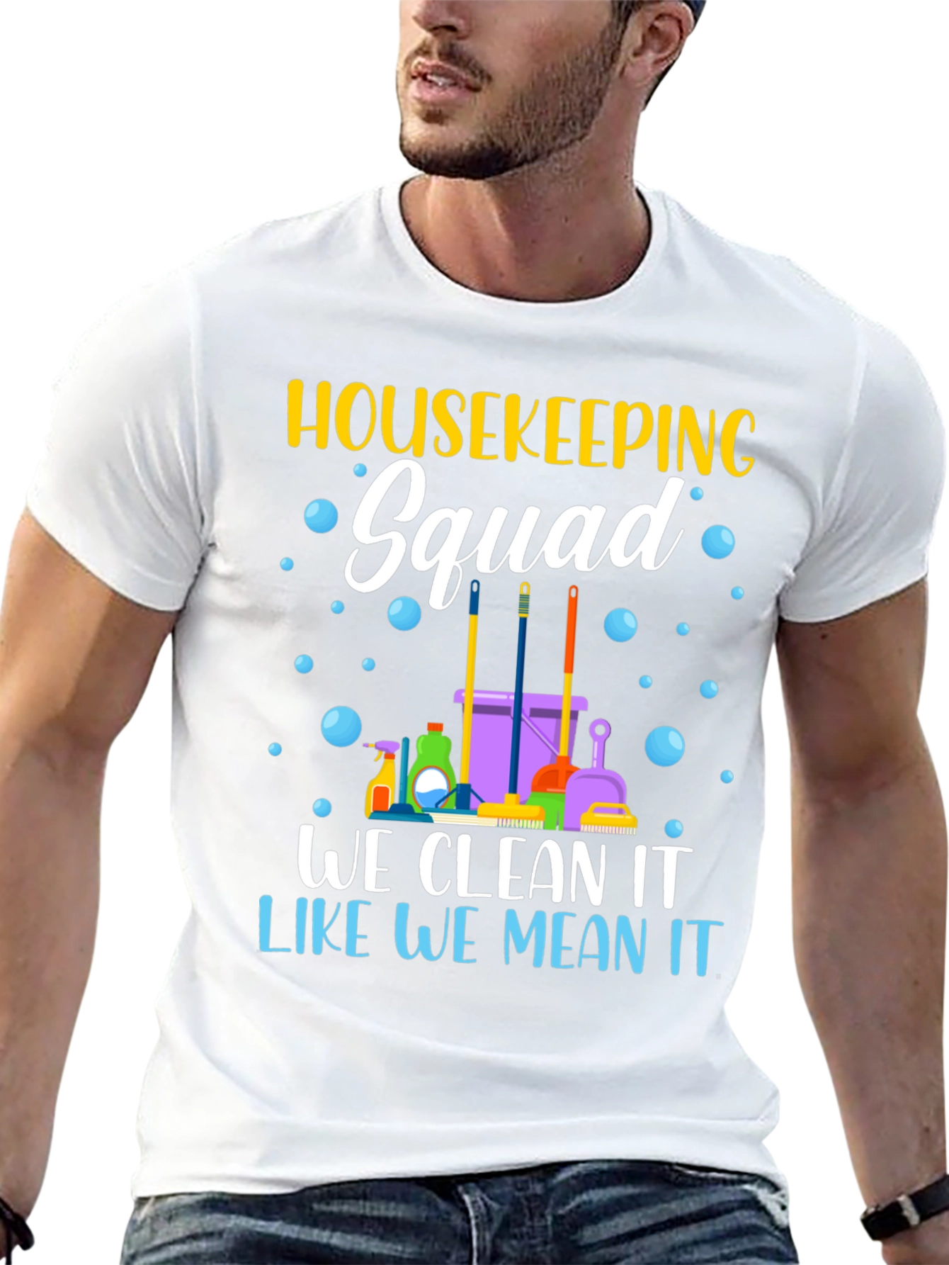 Black Housekeeping Squad Graphic T-Shirt view 13