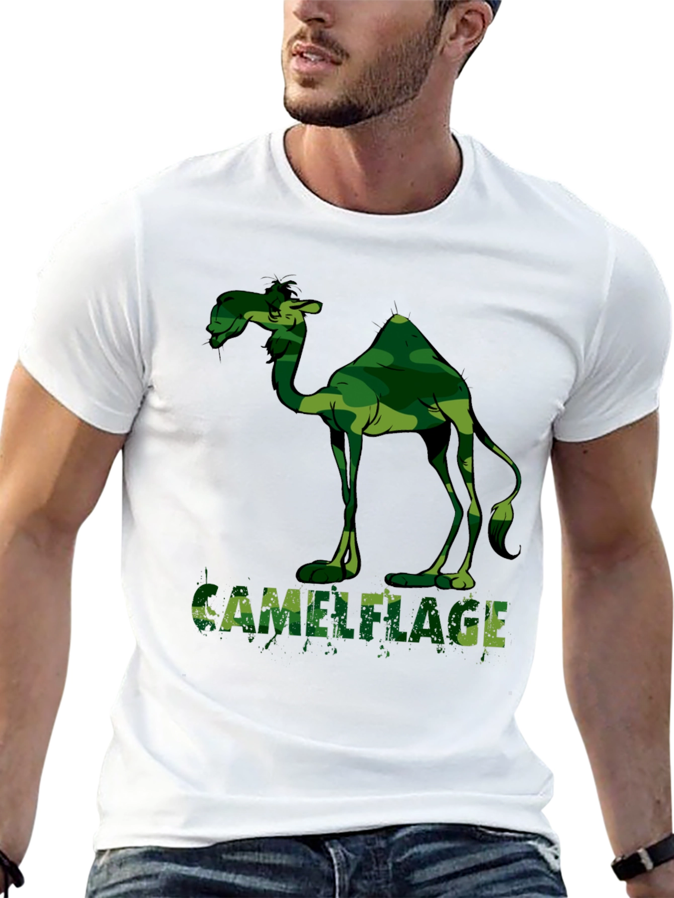 Black Camel Camouflage Graphic T-Shirt - Unique Design view 13
