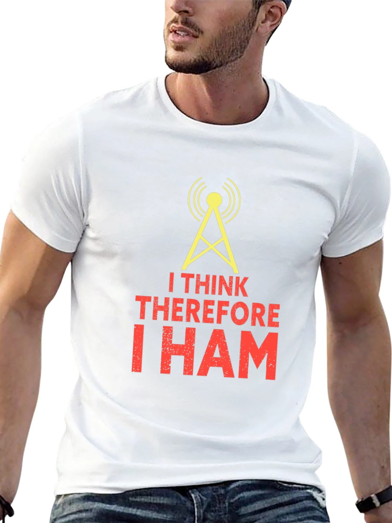 Black I Think Therefore I Ham Black T-Shirt view 13