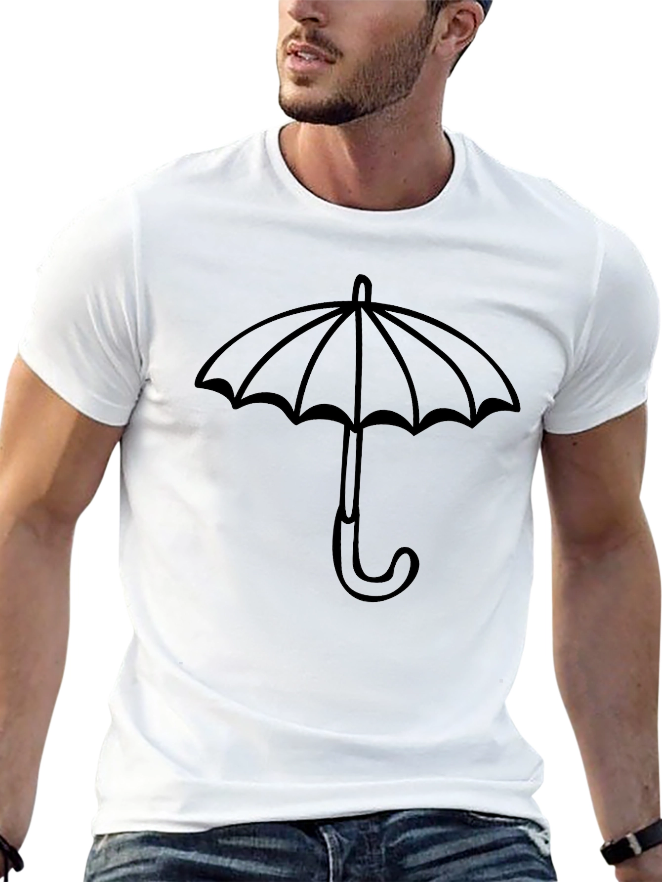 Black Umbrella Graphic Black T-Shirt - Stylish & Unique view 13