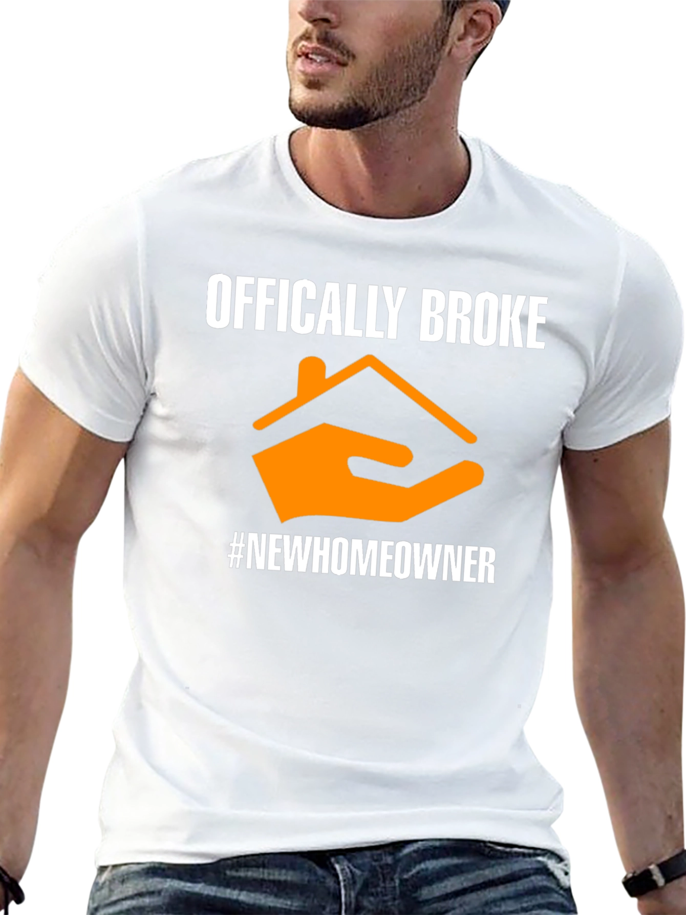 Black Officially Broke New Homeowner T-Shirt view 13