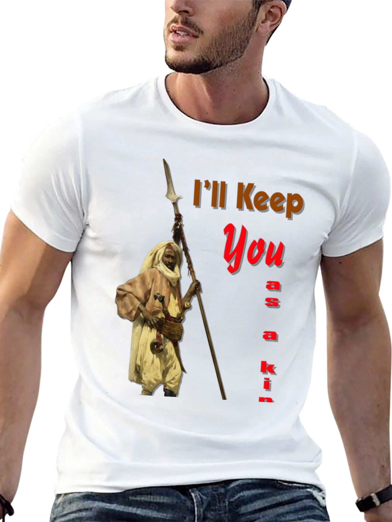 Black I'll Keep You as a Kin Graphic Tee view 13