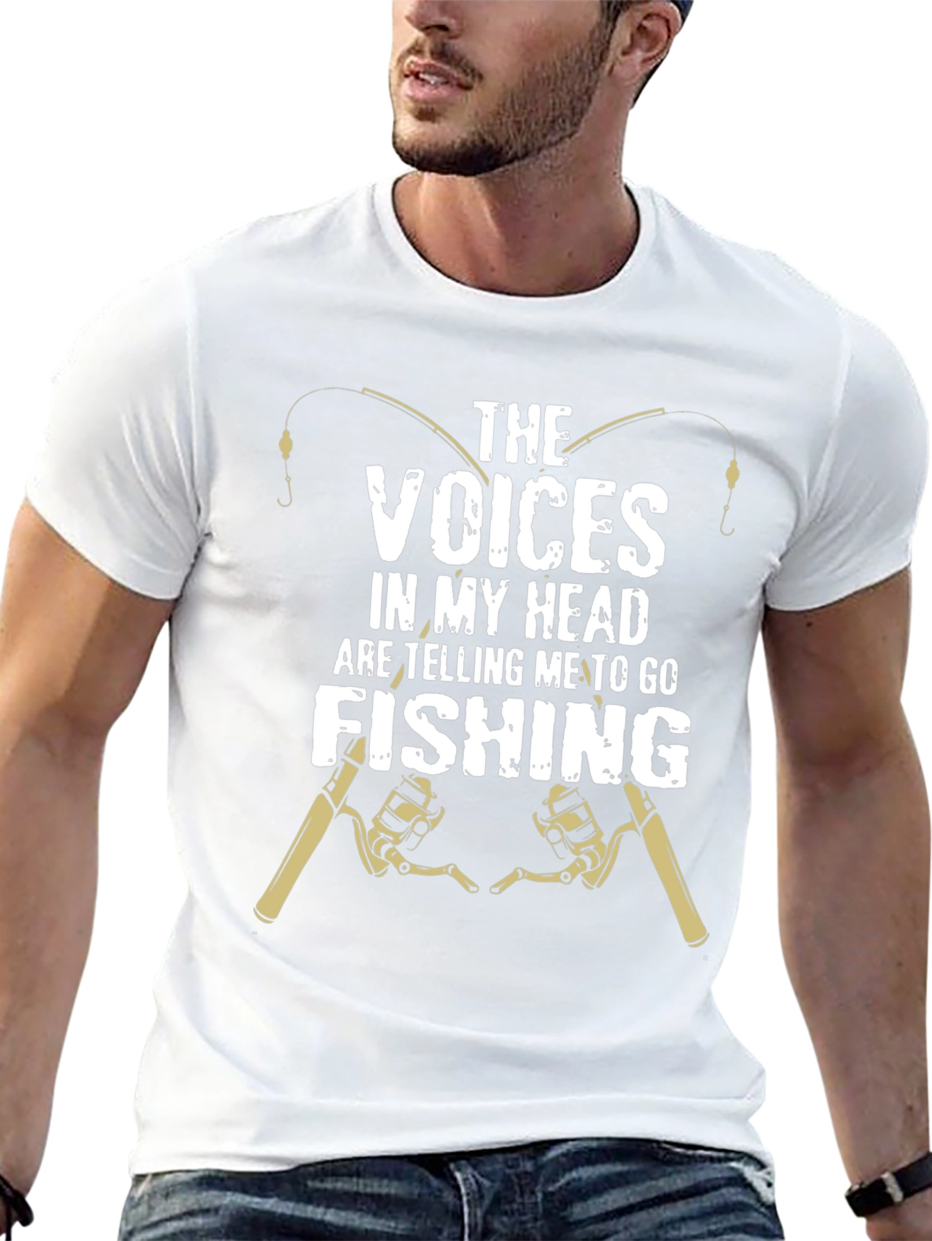 Black Fishing T-Shirt: Voices in My Head view 13