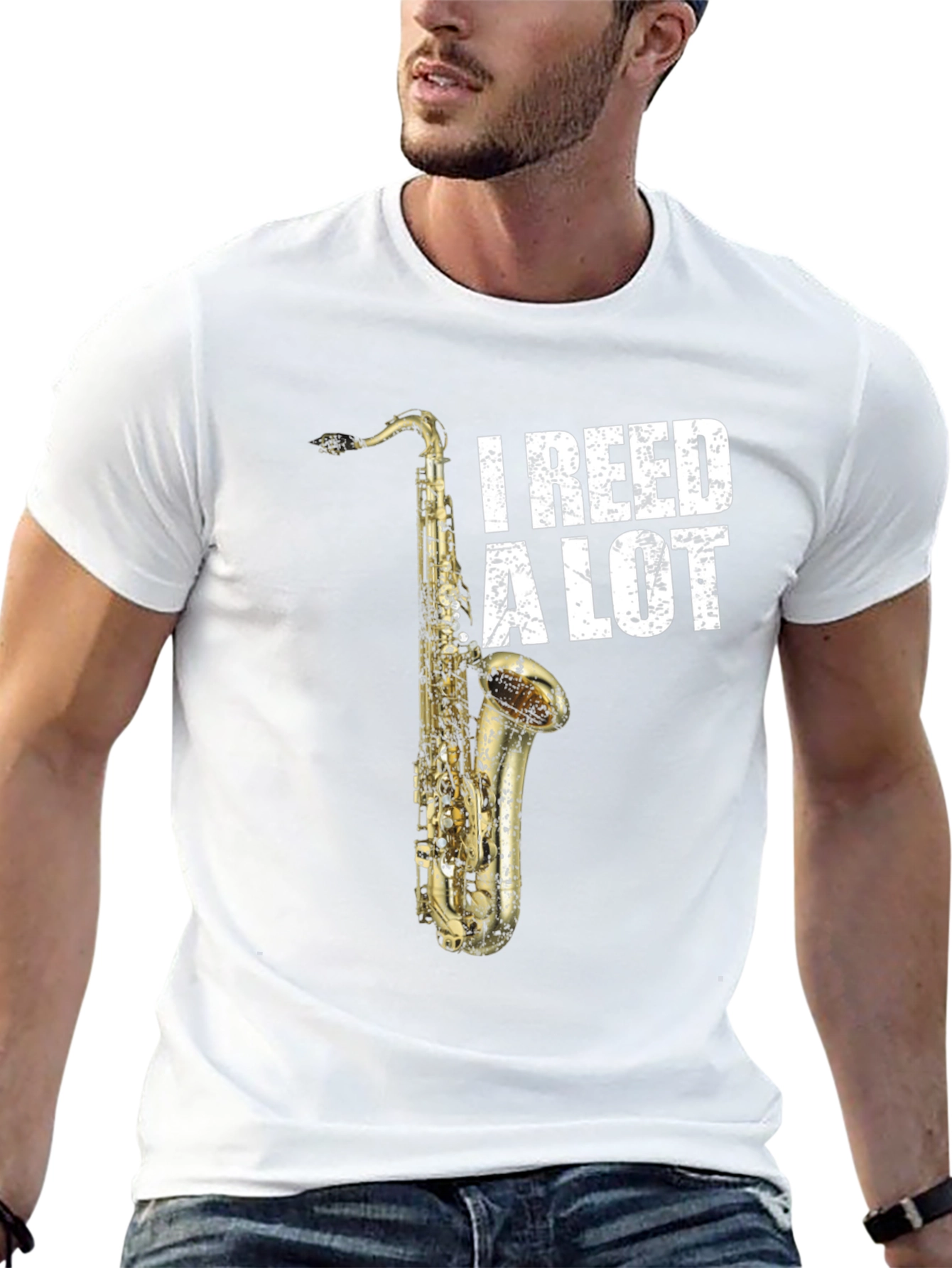 Black I Reed A Lot Saxophone Musician T-Shirt view 13