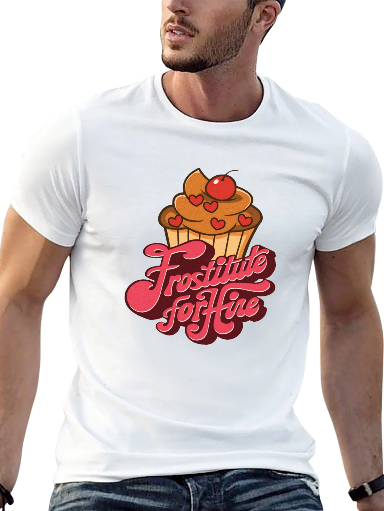Black Frostitute For Hire Black T-Shirt Cupcake Dessert view 13