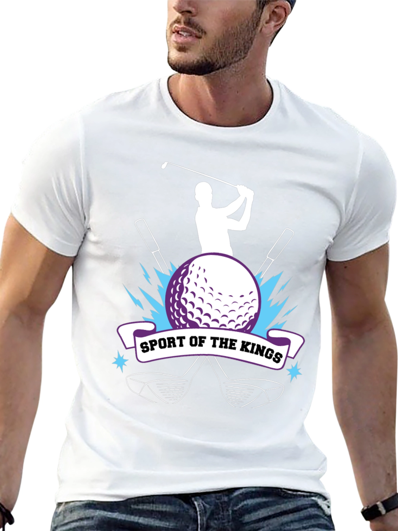 Black Golf Sport of Kings T-Shirt view 13