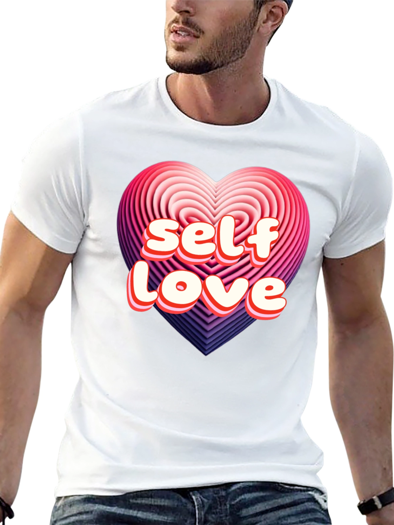 Black Self Love Heart Graphic Tee - Stylish Comfort view 13