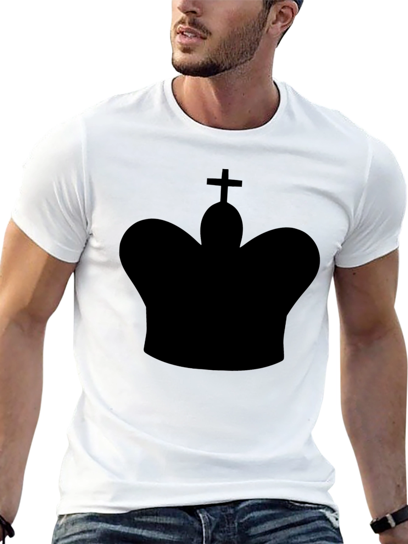 Black King Chess Piece Graphic Tee - Black view 13