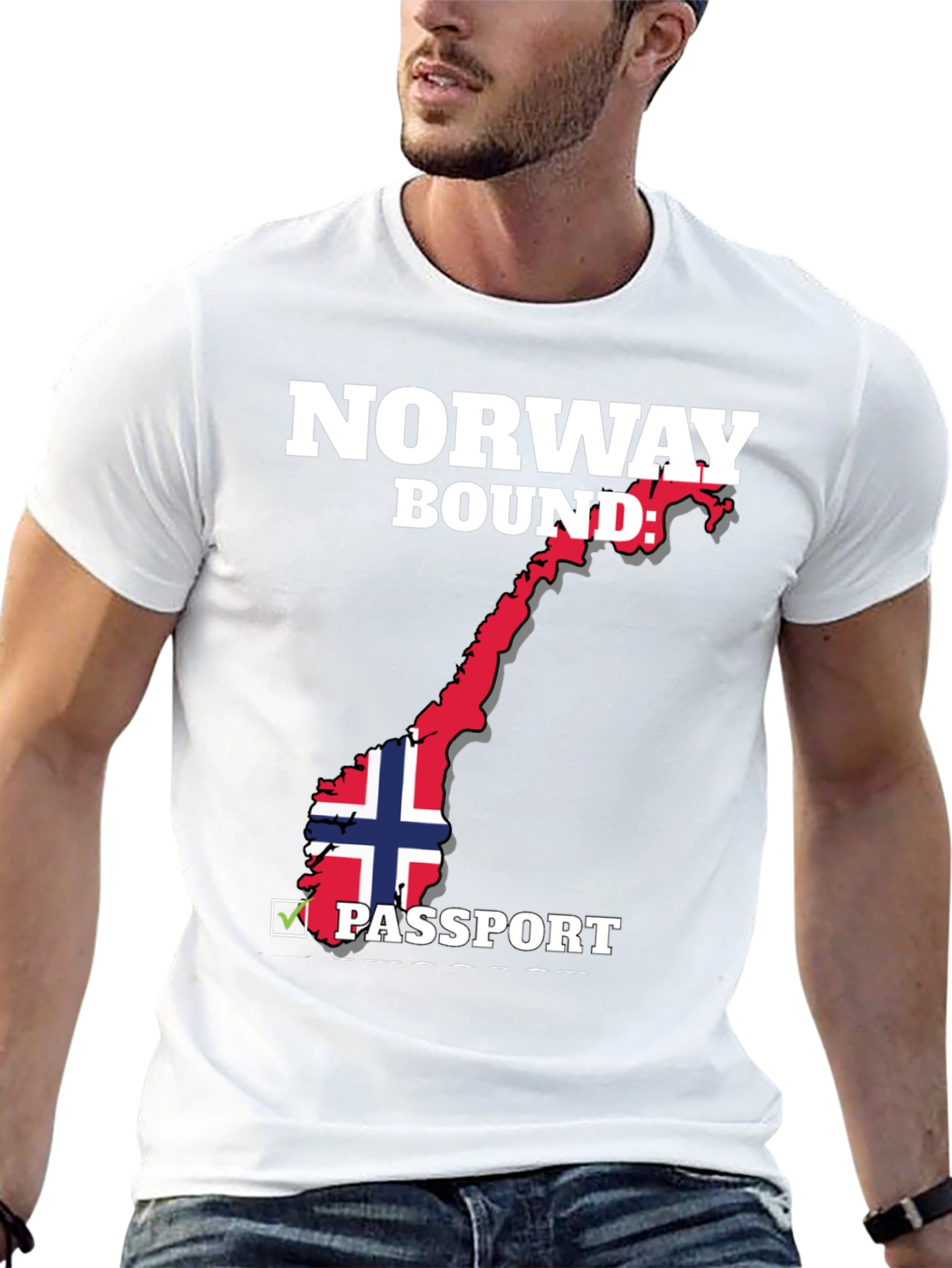 Norway Bound Passport T-Shirt - Black - 13