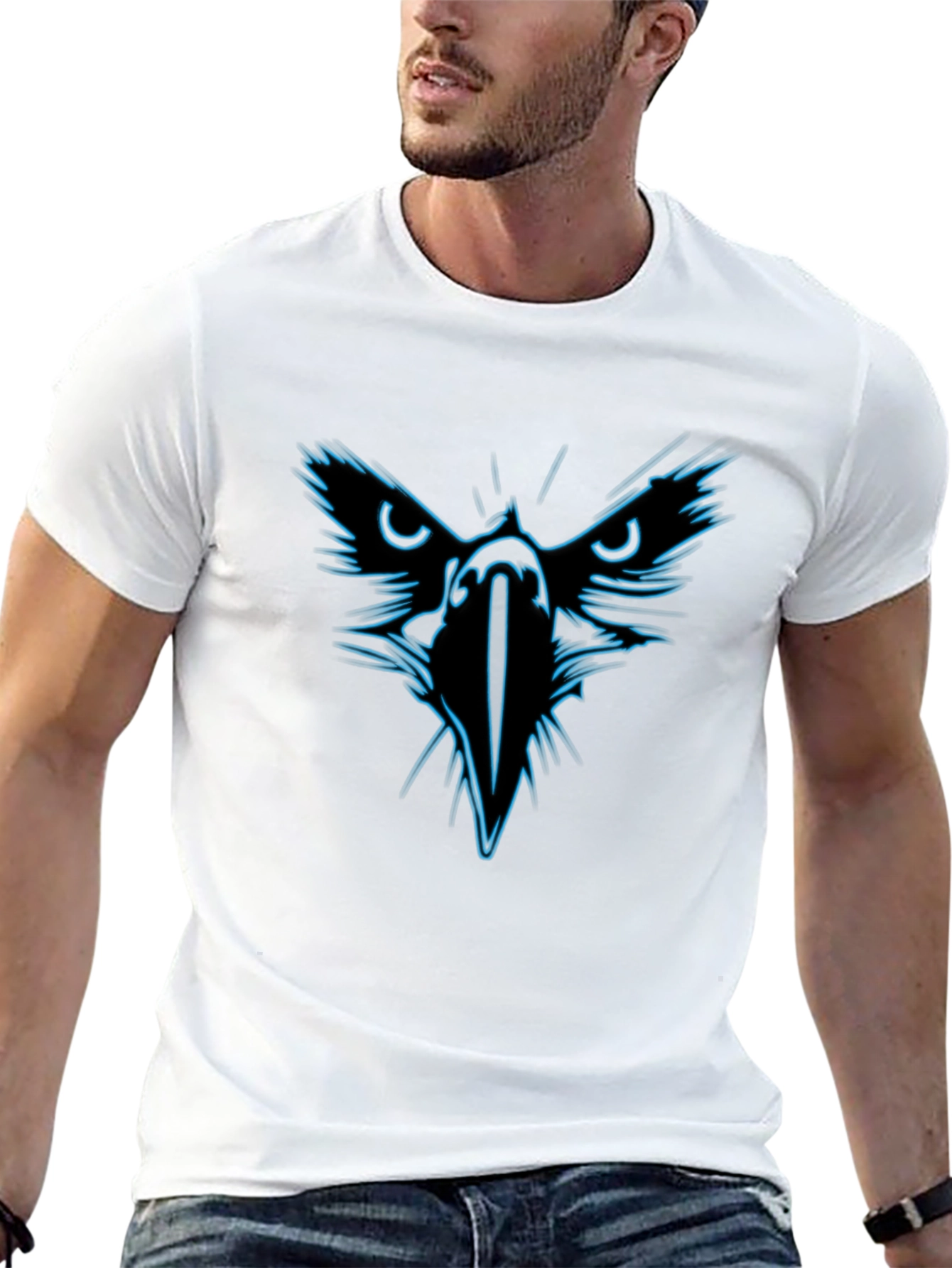 Black Raven Crest Graphic Tee - Bold, Edgy Style view 13