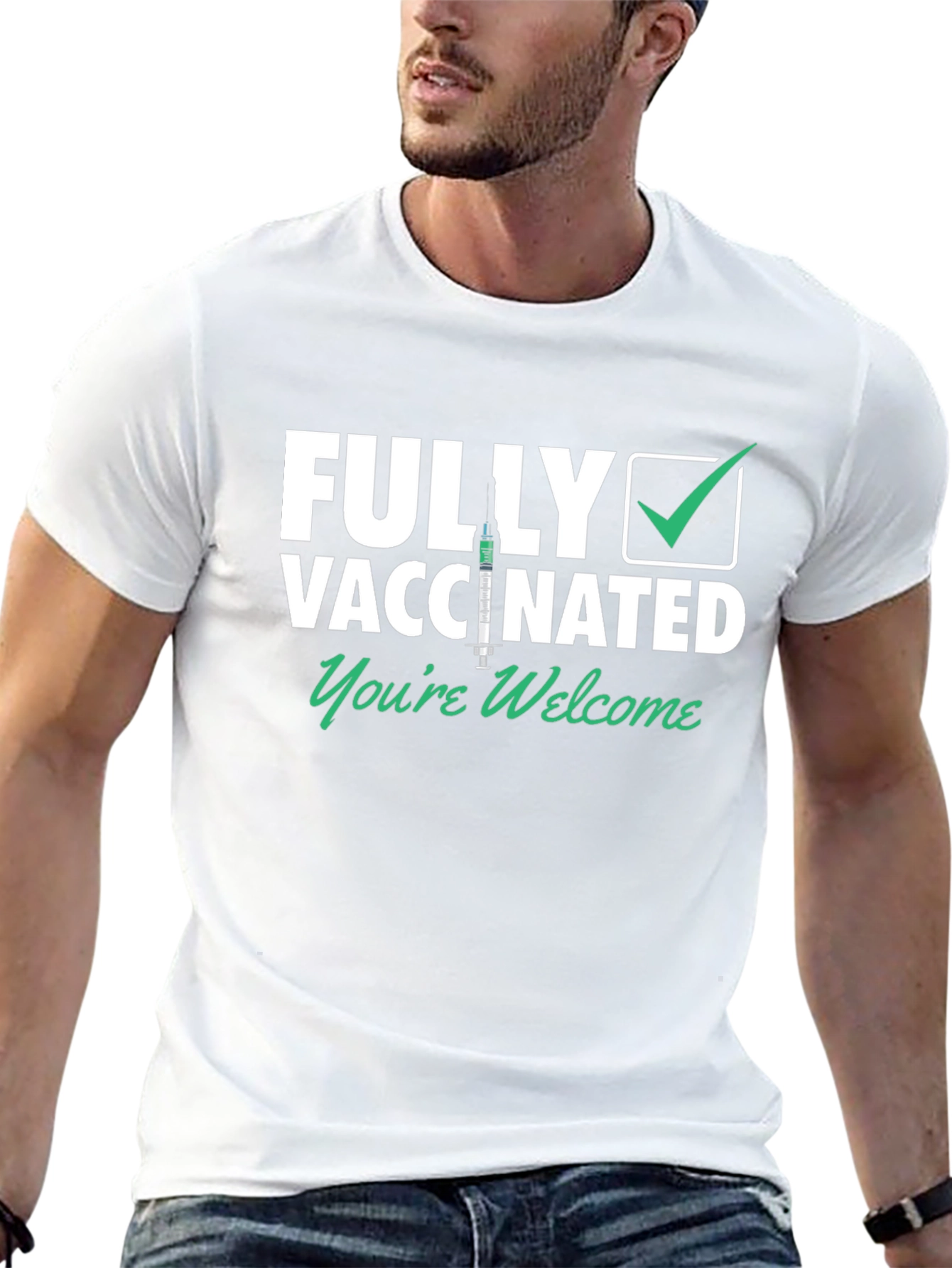 Black Fully Vaccinated T-Shirt - You're Welcome view 13