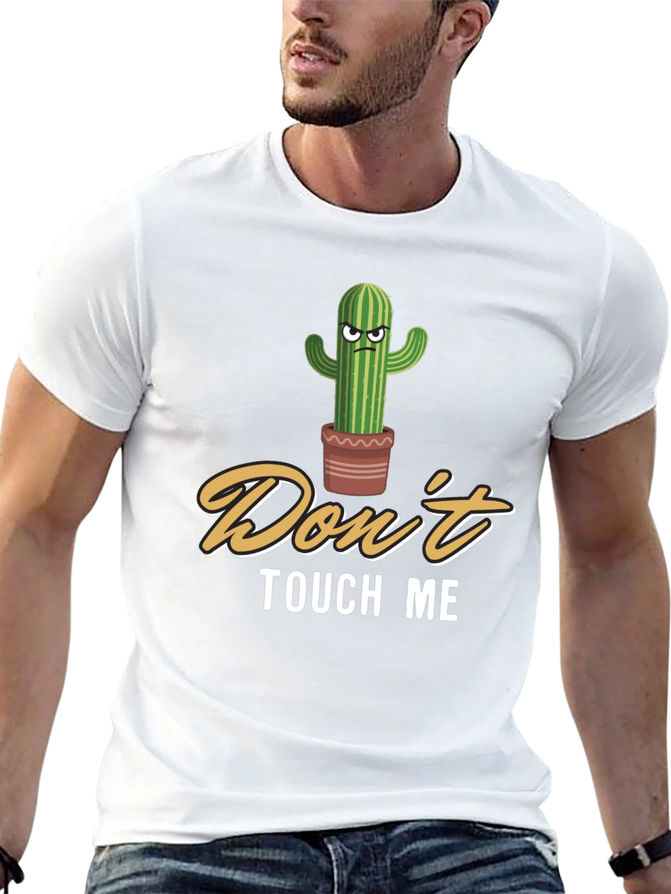 Black Don't Touch Me Cactus Graphic T-Shirt view 13