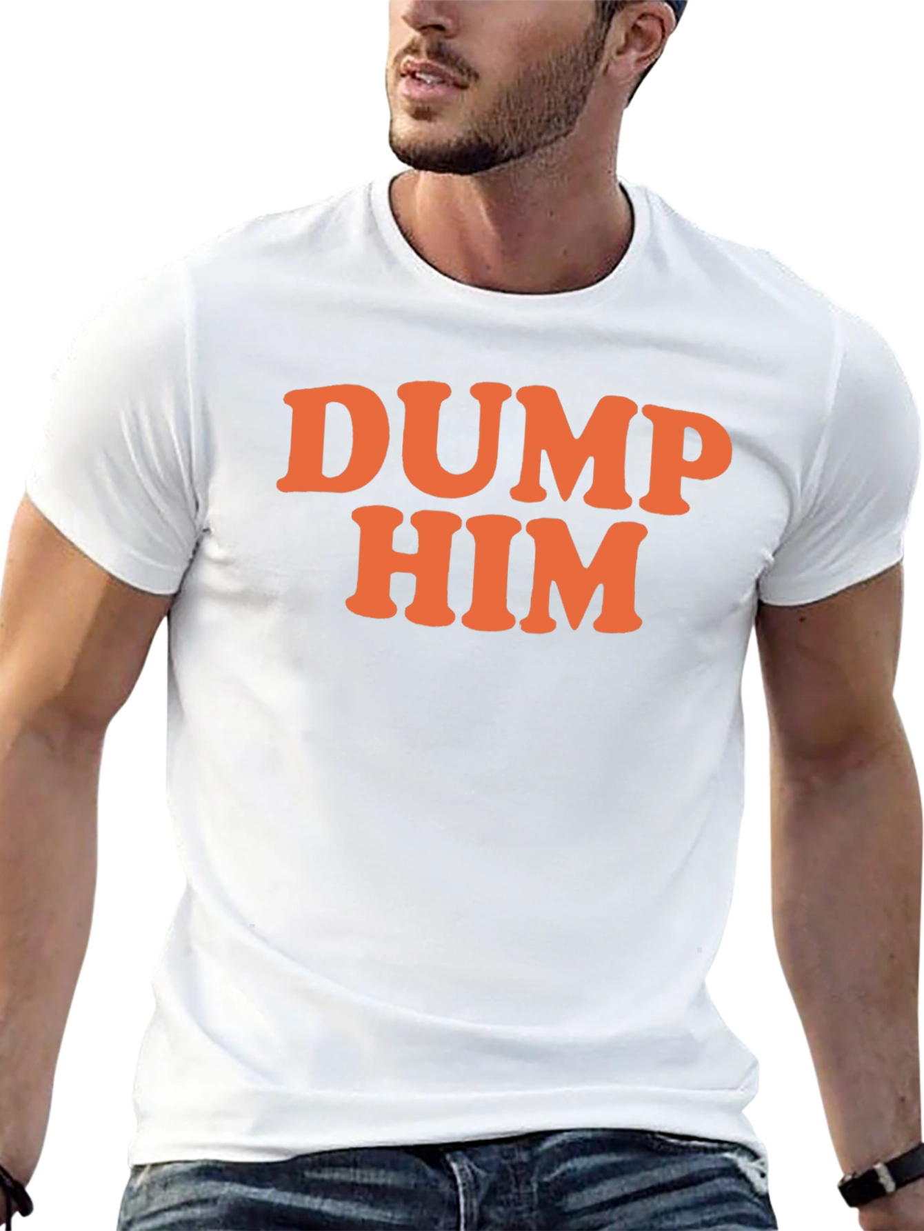 Black DUMP HIM Graphic T-Shirt - Sarcastic Fun view 13