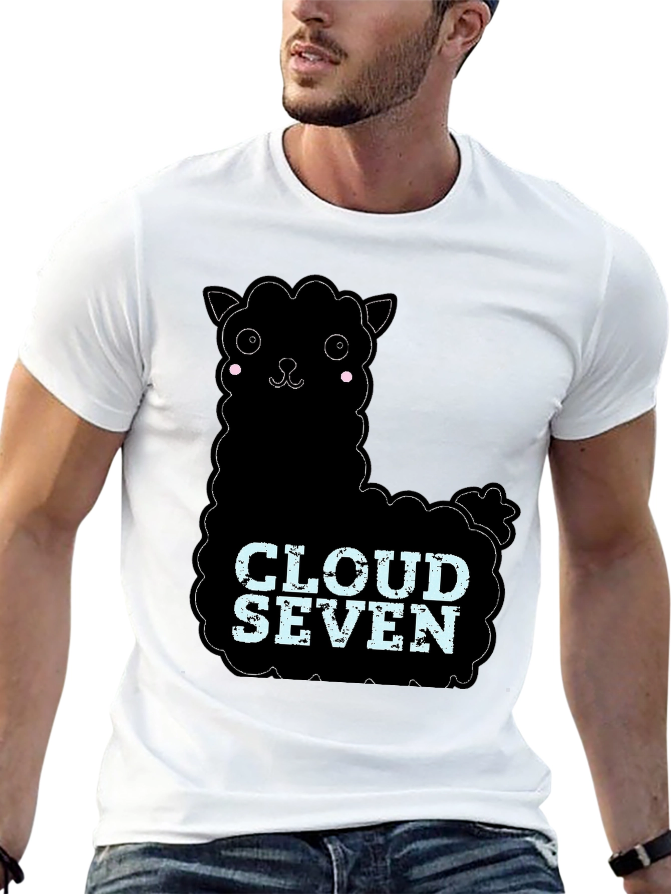 Black Cloud Seven Llama Graphic Tee view 13