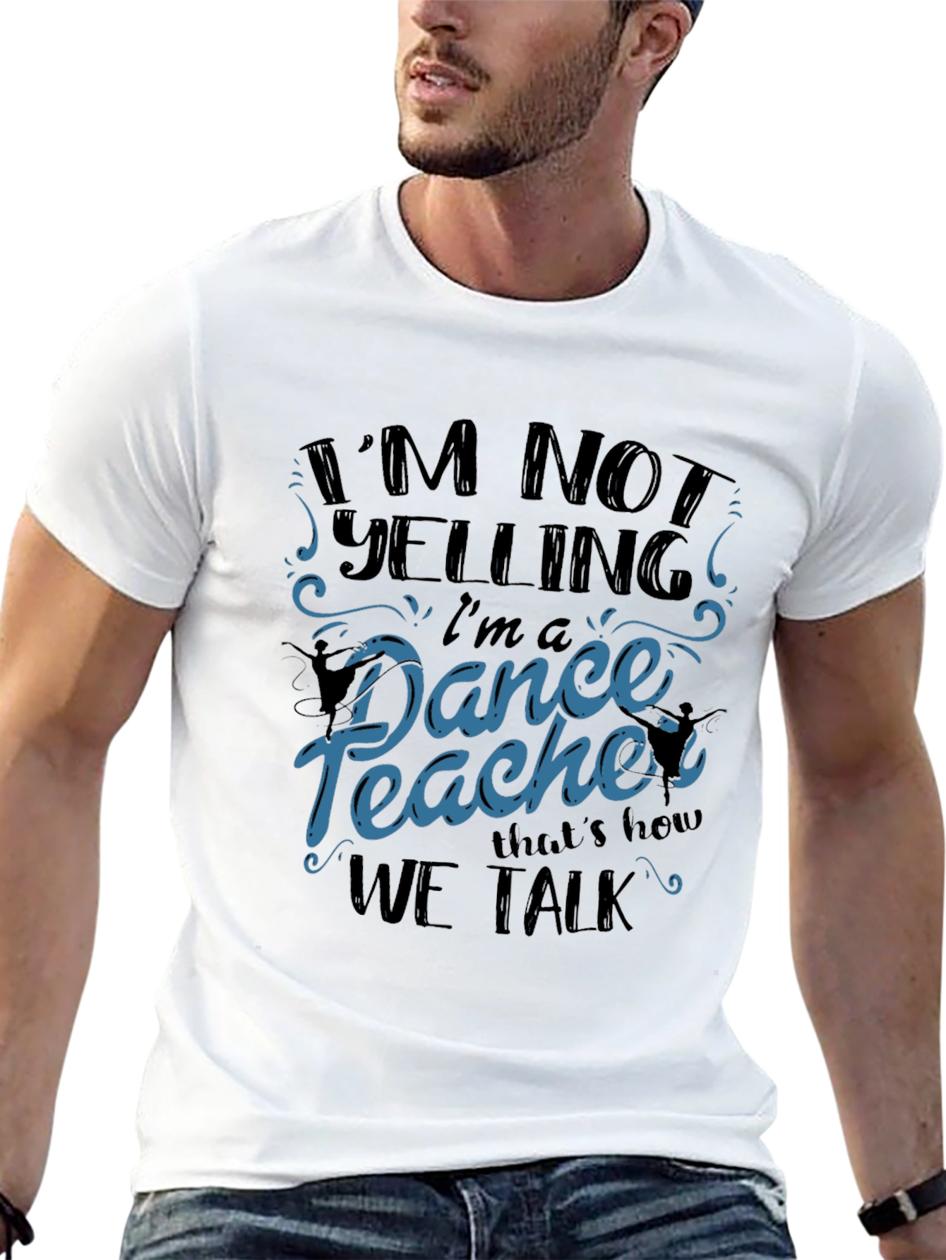 Black Dance Teacher T-Shirt - I'm Not Yelling view 13