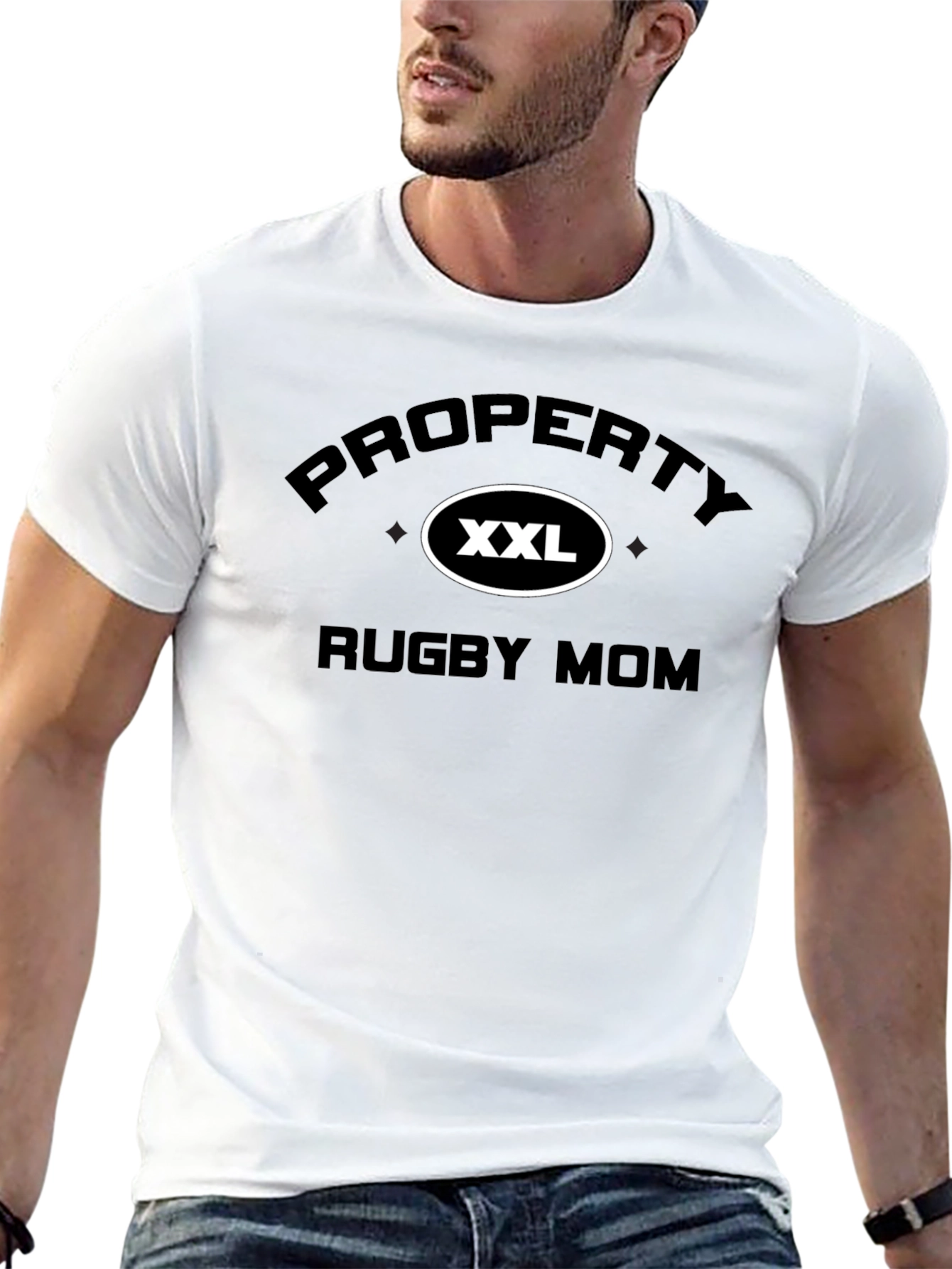 Black Rugby Mom T-Shirt - XXL Size view 13