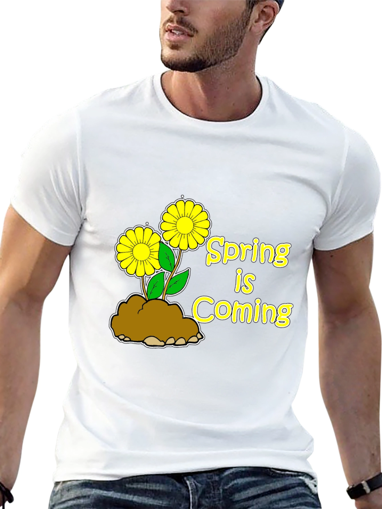 Black Spring Is Coming Graphic Tee view 13