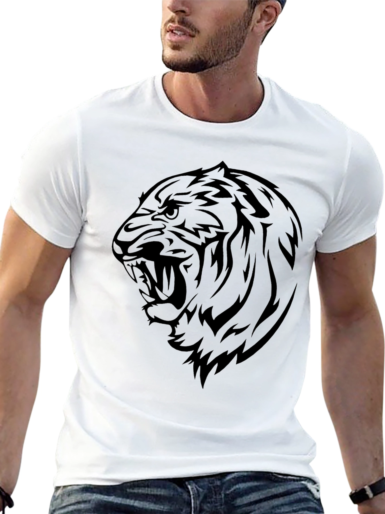 Black Black Tiger Graphic Tee - Fierce Style view 13