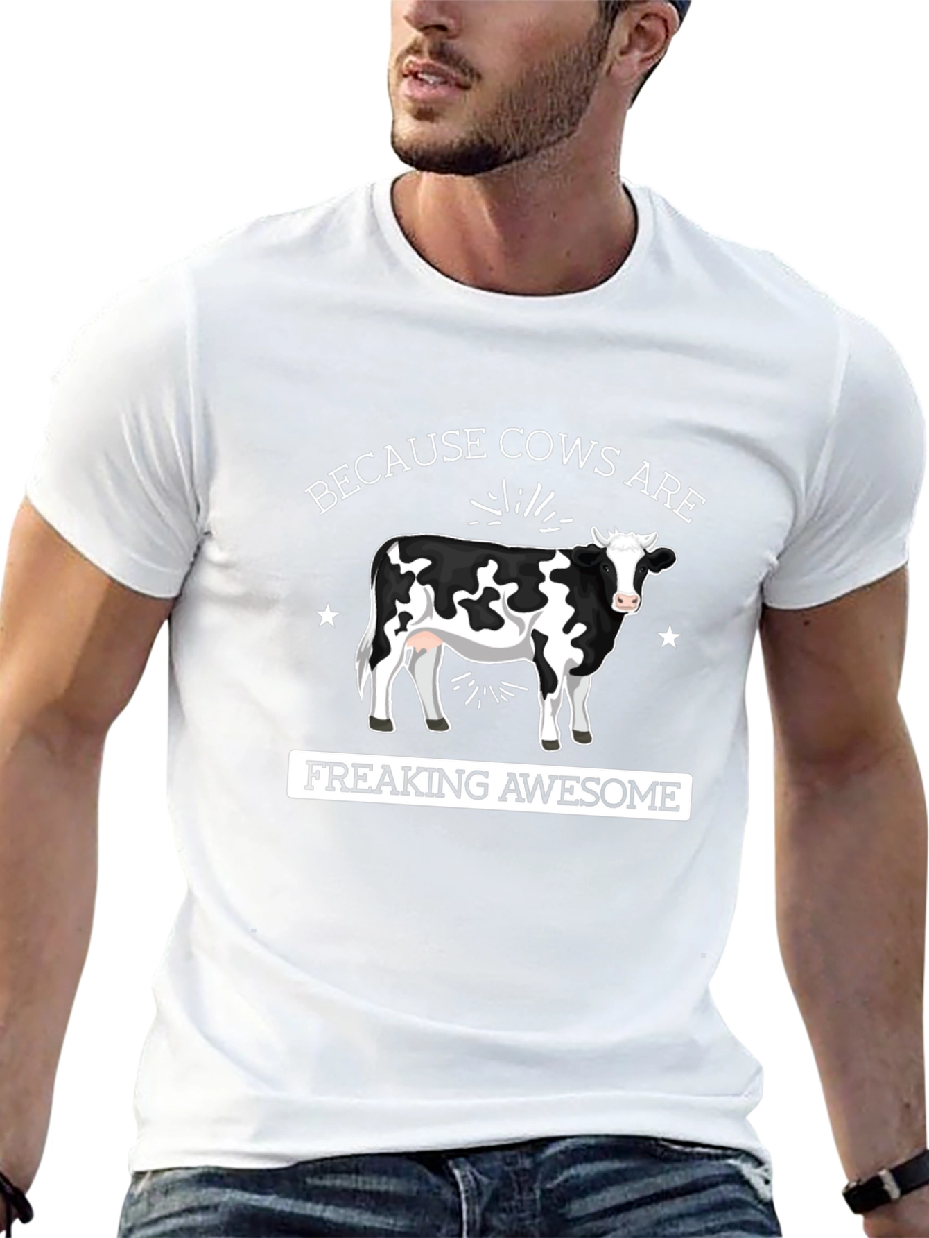 Black Cows are Awesome Graphic Tee - Black view 13