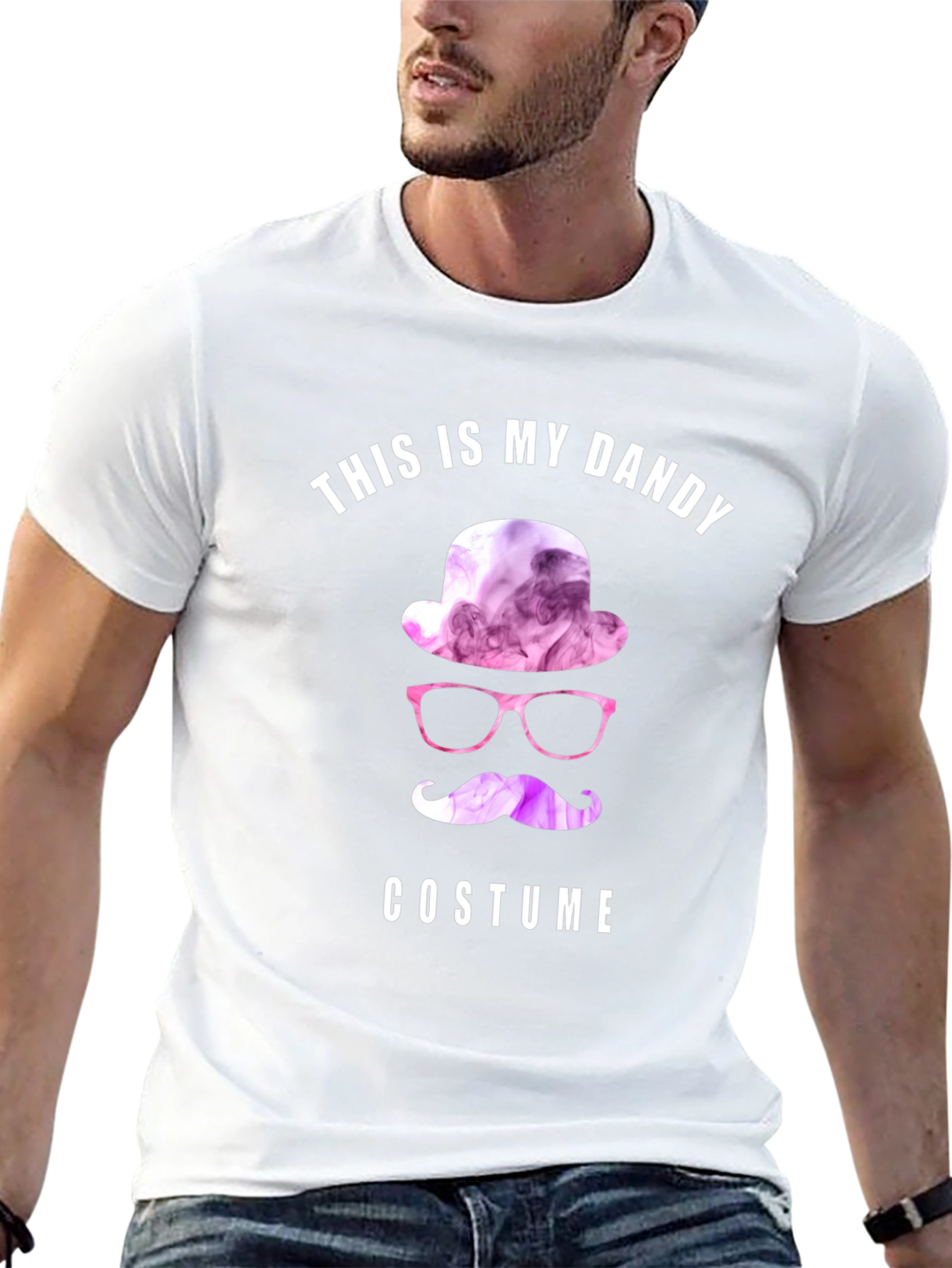 Black Dandy Costume T-Shirt - Funny Halloween Apparel view 13