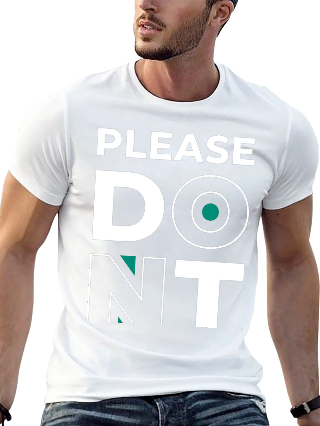 Black Please Don't T-Shirt - Funny Graphic Tee view 13
