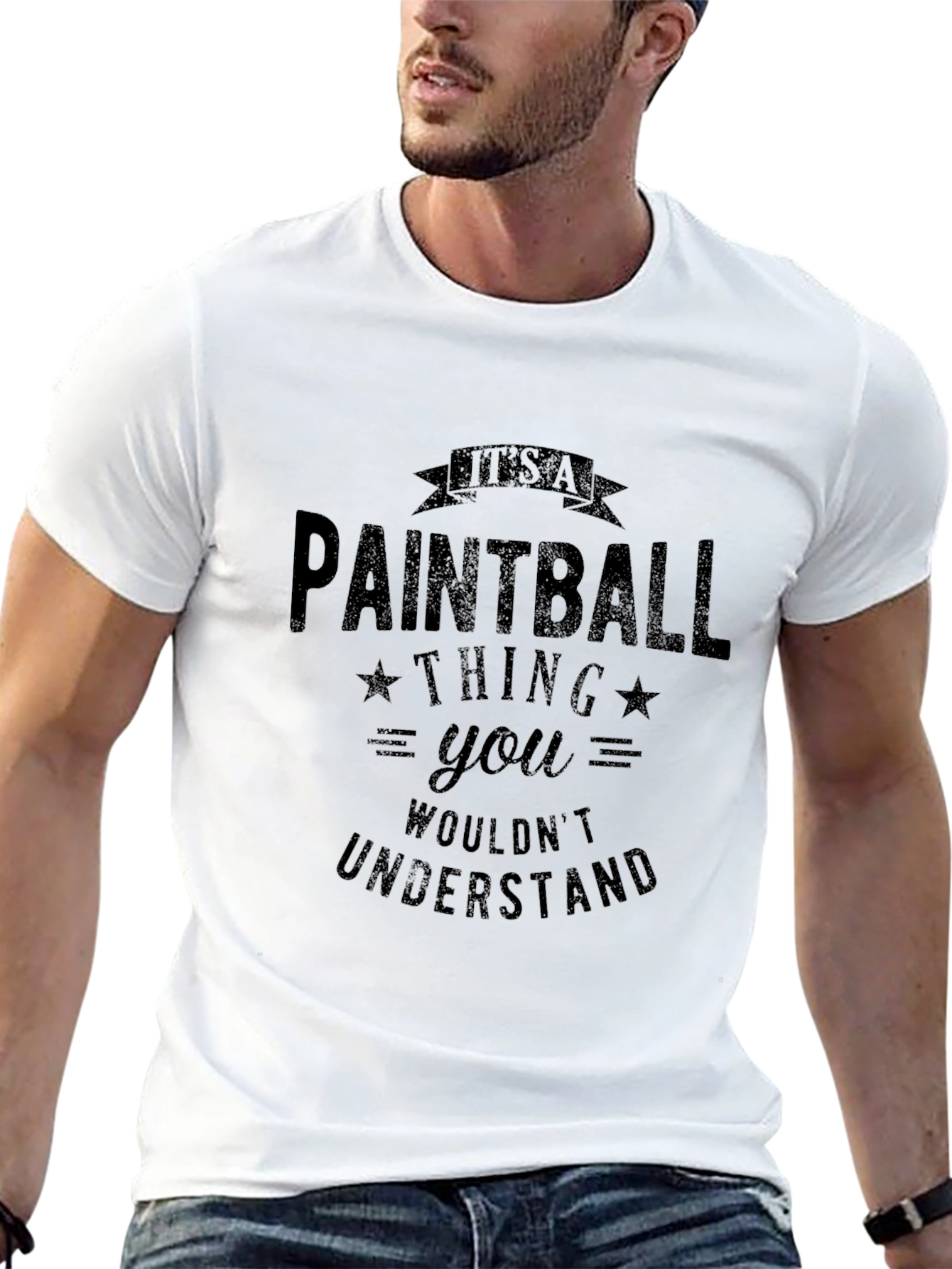 Black Paintball Thing T-Shirt - Funny Player Tee view 13