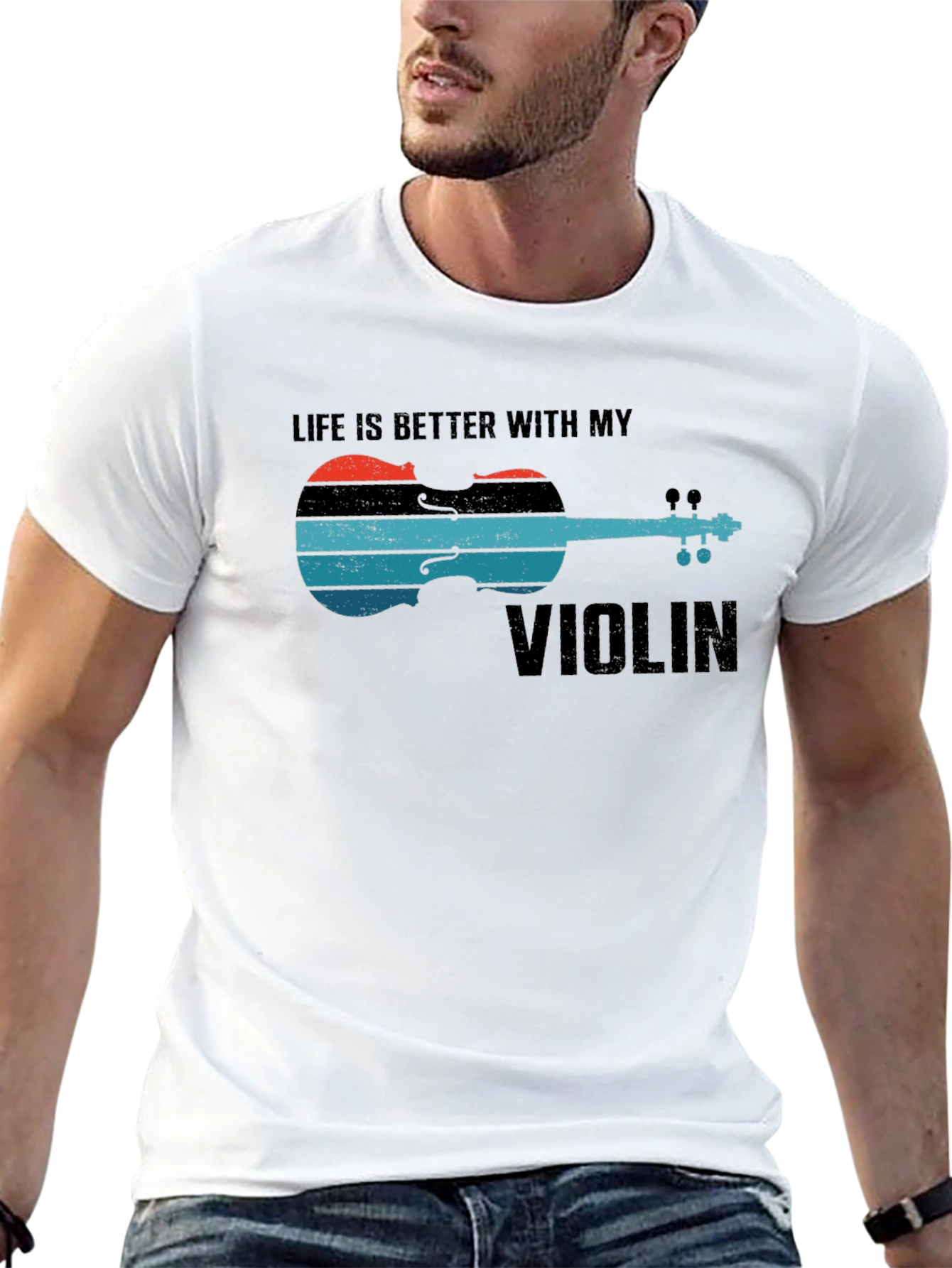 Black Life is Better with My Violin Graphic Tee view 13