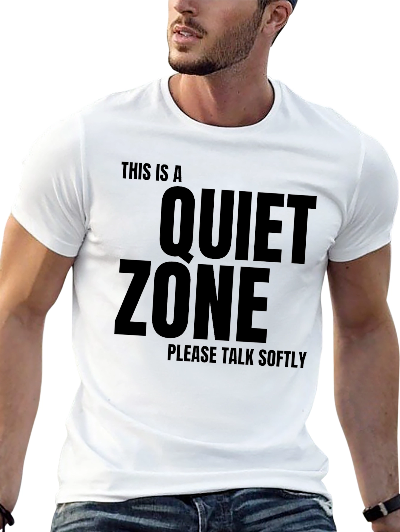 Black Quiet Zone T-Shirt - Speak Softly Tee view 13