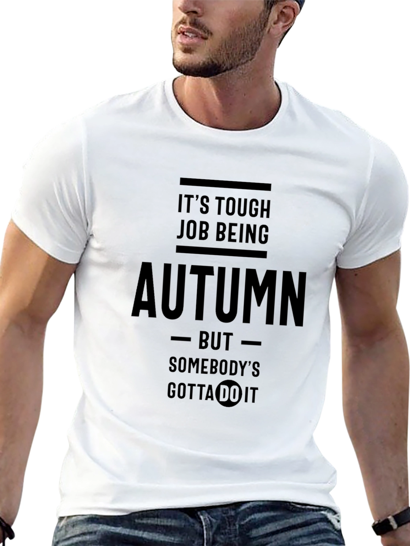 Black Funny Autumn Job T-Shirt view 13