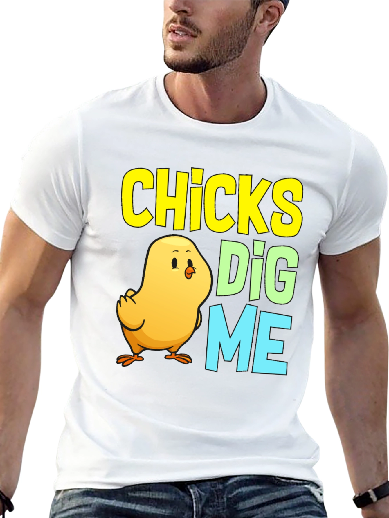 Black Chicks Dig Me Easter Chick T-Shirt view 13